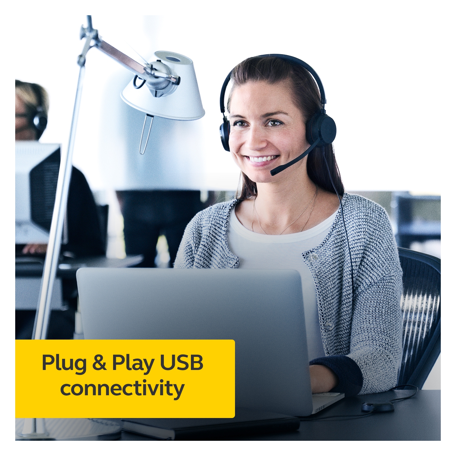 Jabra Evolve 20 On-Ear Noise Cancelling Headsets with Mic-USB-A