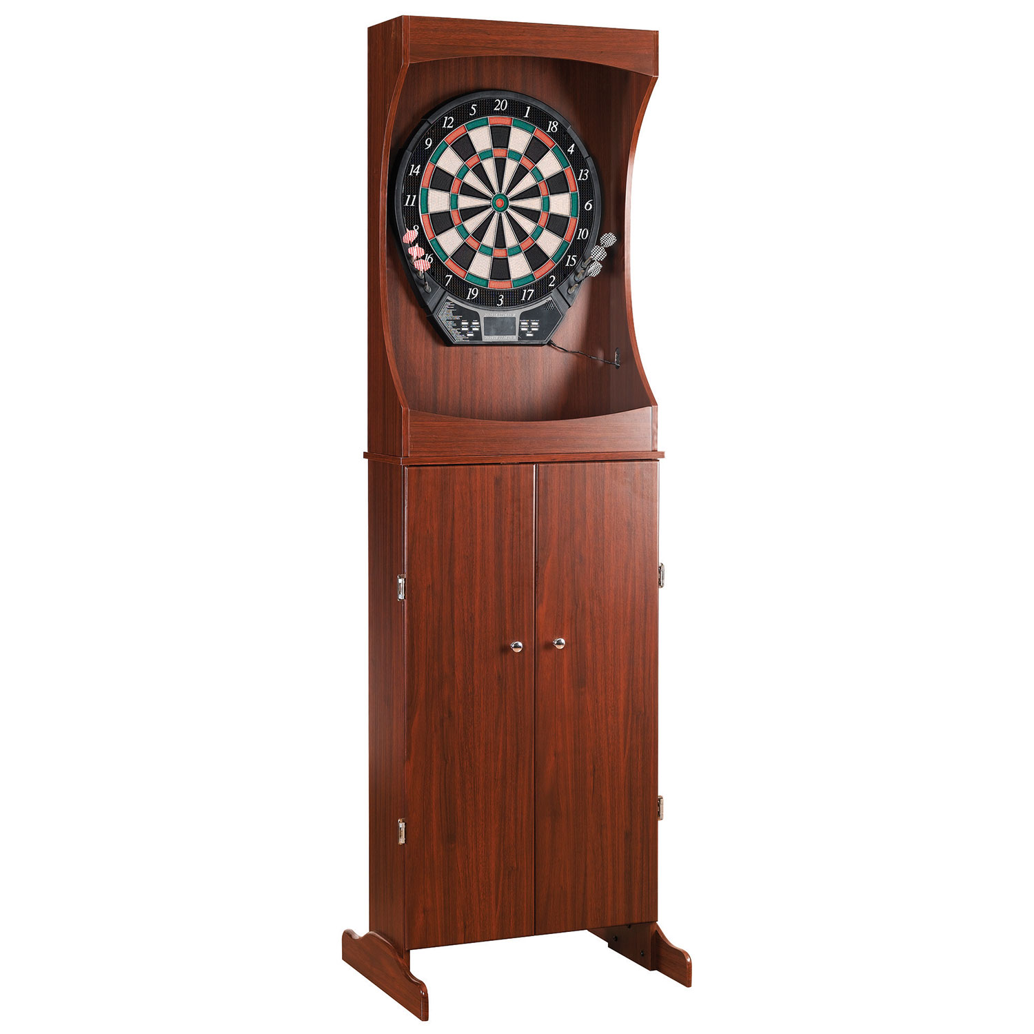 electronic dartboard with cabinet