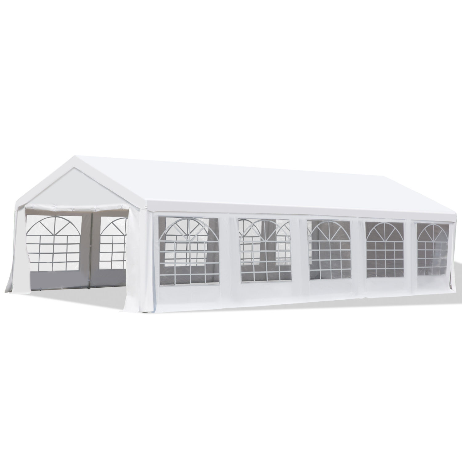 Outsunny 16'x32' Large Party Tent & Carport with Removable Sidewalls and Windows, Portable Garage Canopy Tent, Sun Shade Shelter, for Parties, Wedding, Outdoor Events, White
