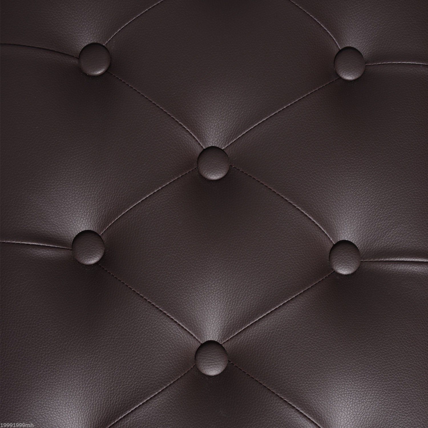 Banc piano de 30 po de HOMCOM avec coussin rembourré et rangement, banc en similicuir pour clavier avec pattes en bois massif, brun