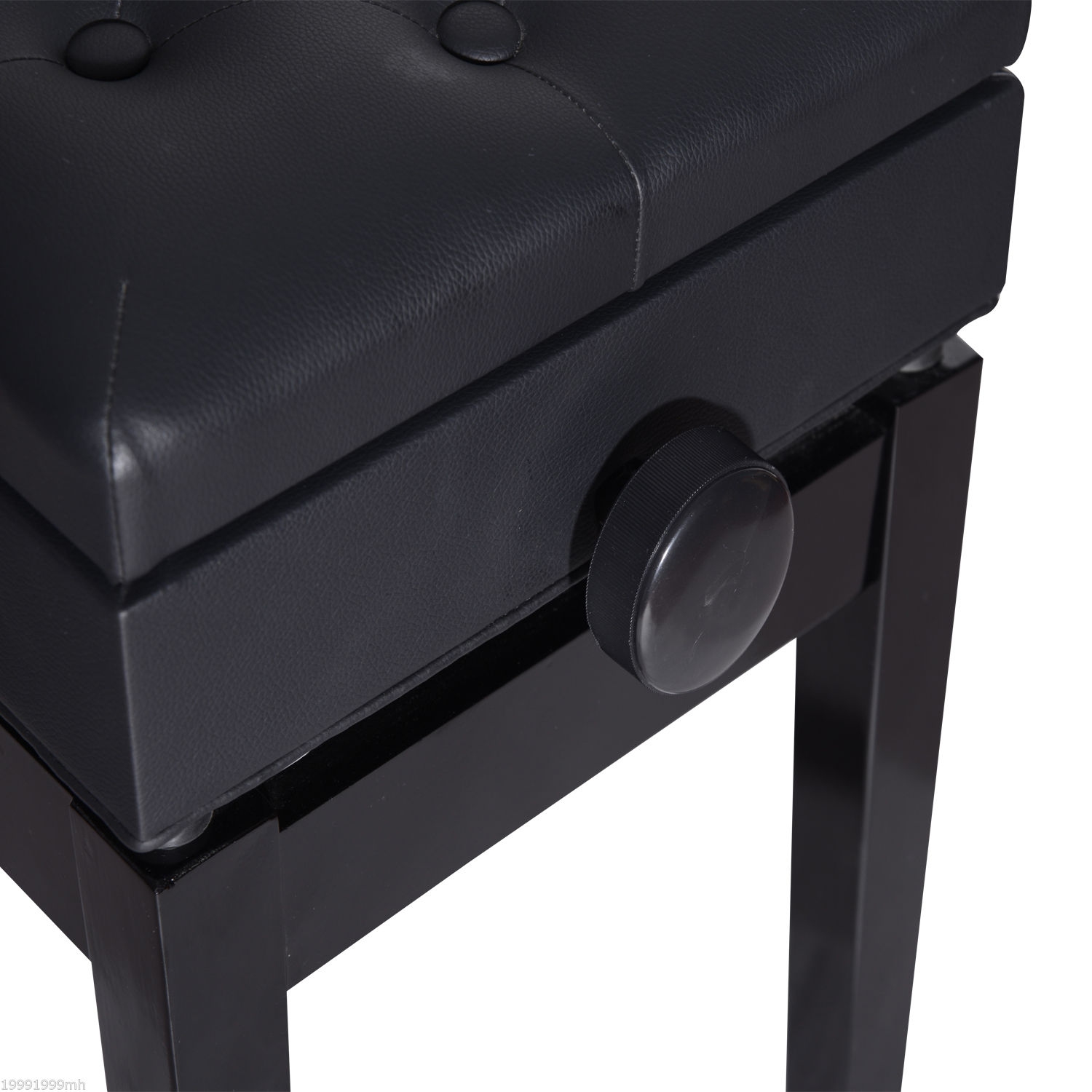Banc de piano à hauteur réglable de HOMCOM avec rembourrage en cuir PU épais et souple, banc pour clavier avec rangement suffisant pour la musique,