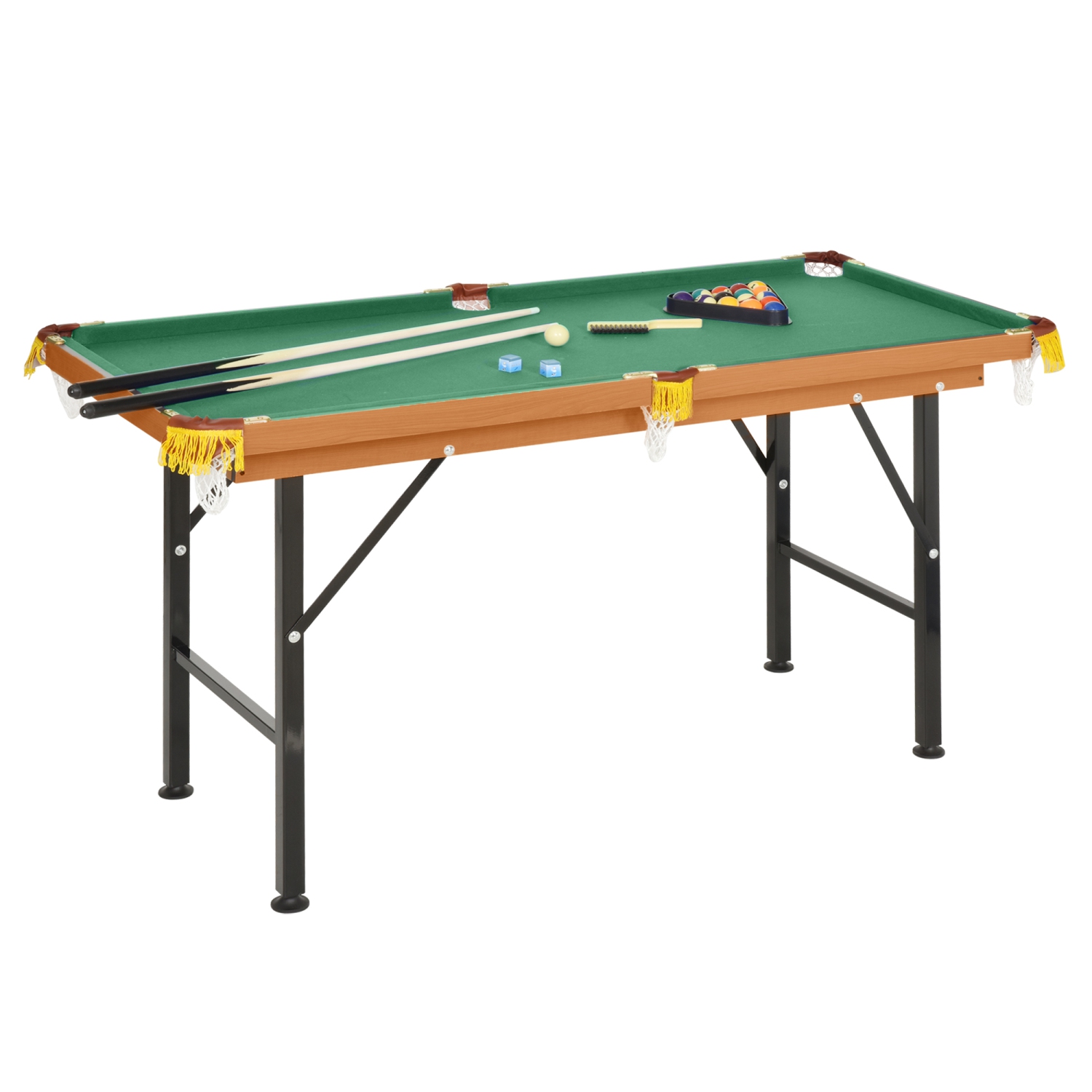 Mini table de billard portative autonome pliable de 55&nbsp;po de Soozier avec tous les accessoires La table de jeu de piscine comprend des queues,