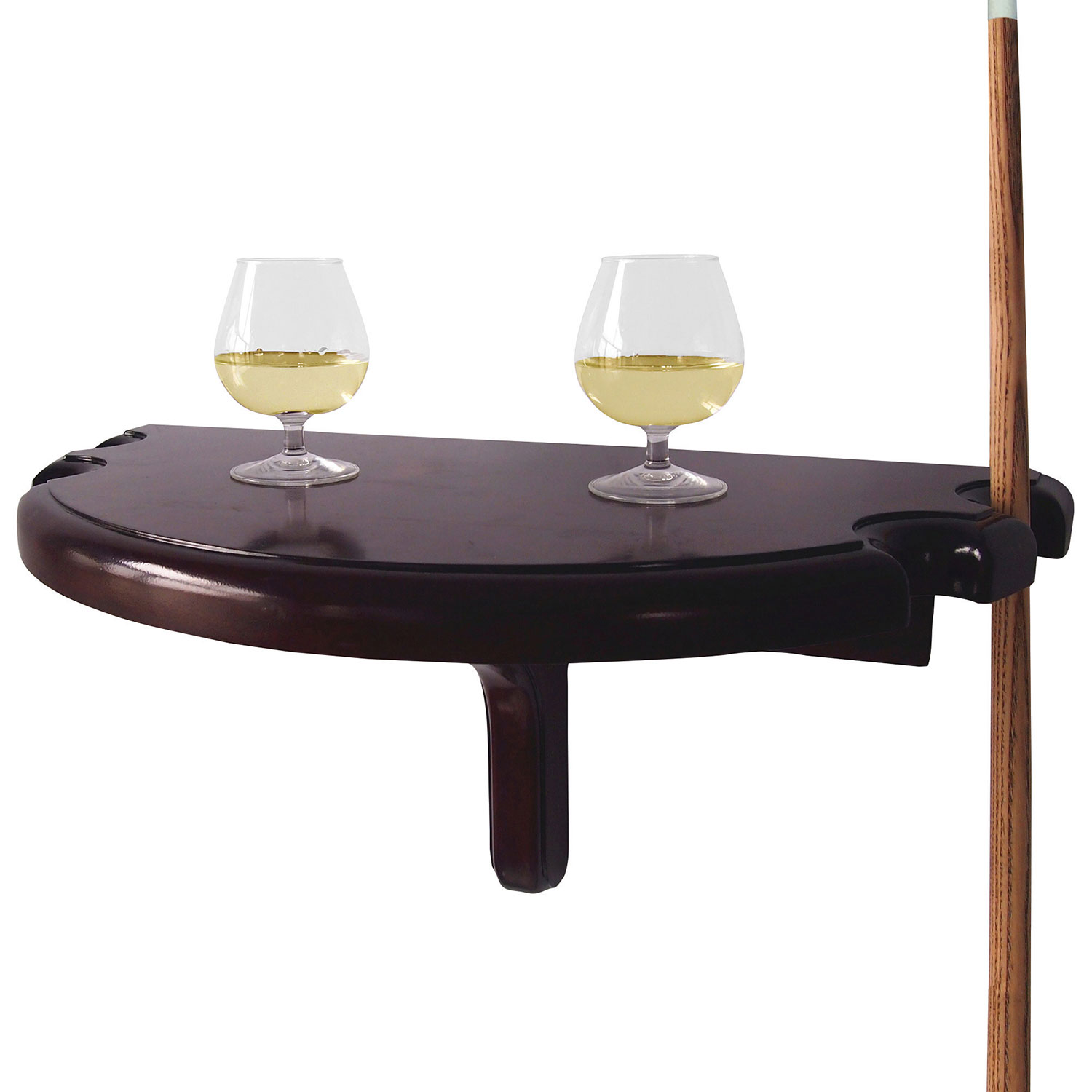 Tablette murale en demi-lune de grande qualité de Hathaway - Acajou