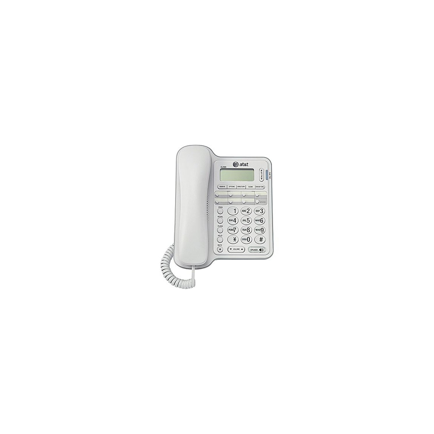 AT & T CL2909 Téléphone filaire de bureau / mur avec haut-parleur - blanc