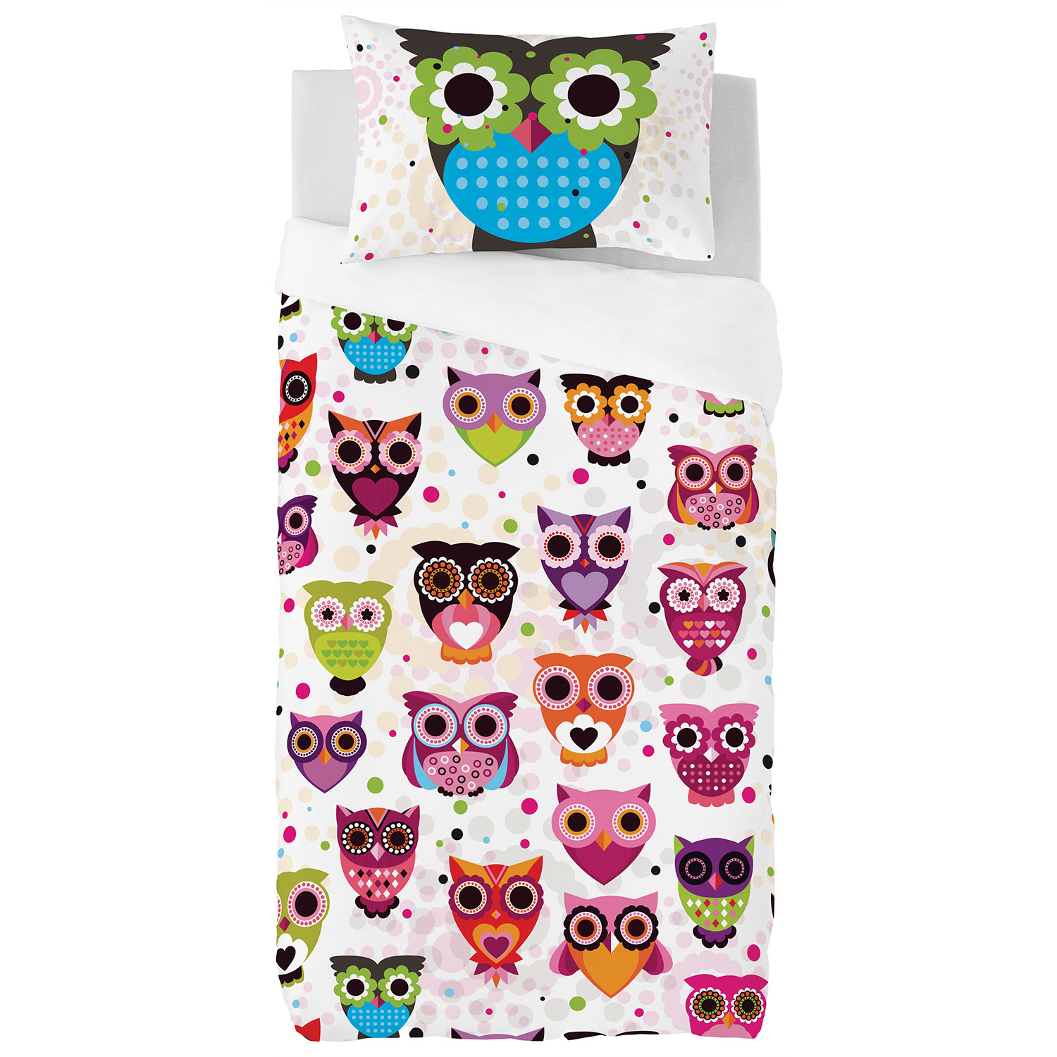 Ensemble housse de couette en percale de coton 2 pièces Owls de Gouchee Design - Simple