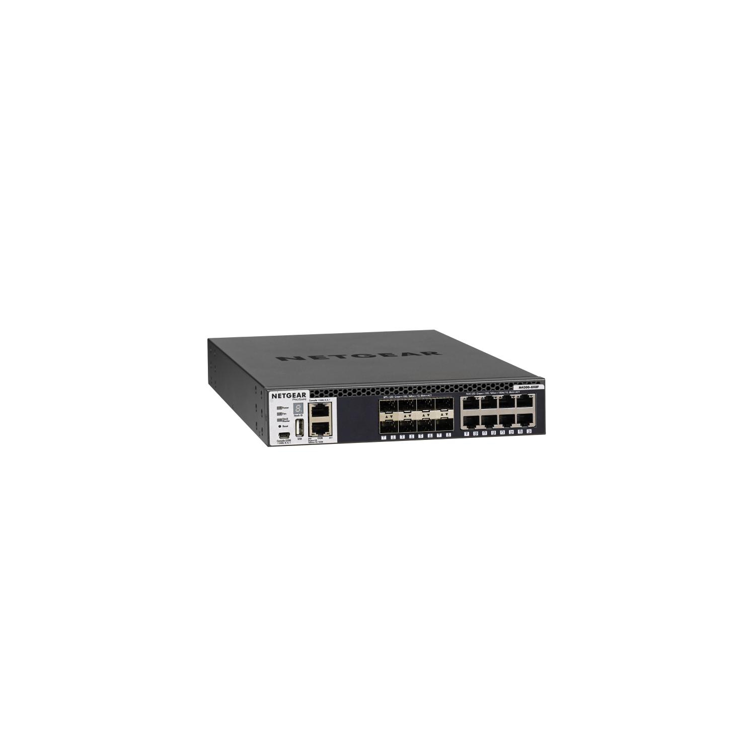 Netgear M4300-8X8F 8-Port RJ45 & 8-Port SFP+ 10G Managed Network Switch - (XSM4316S-100NES)