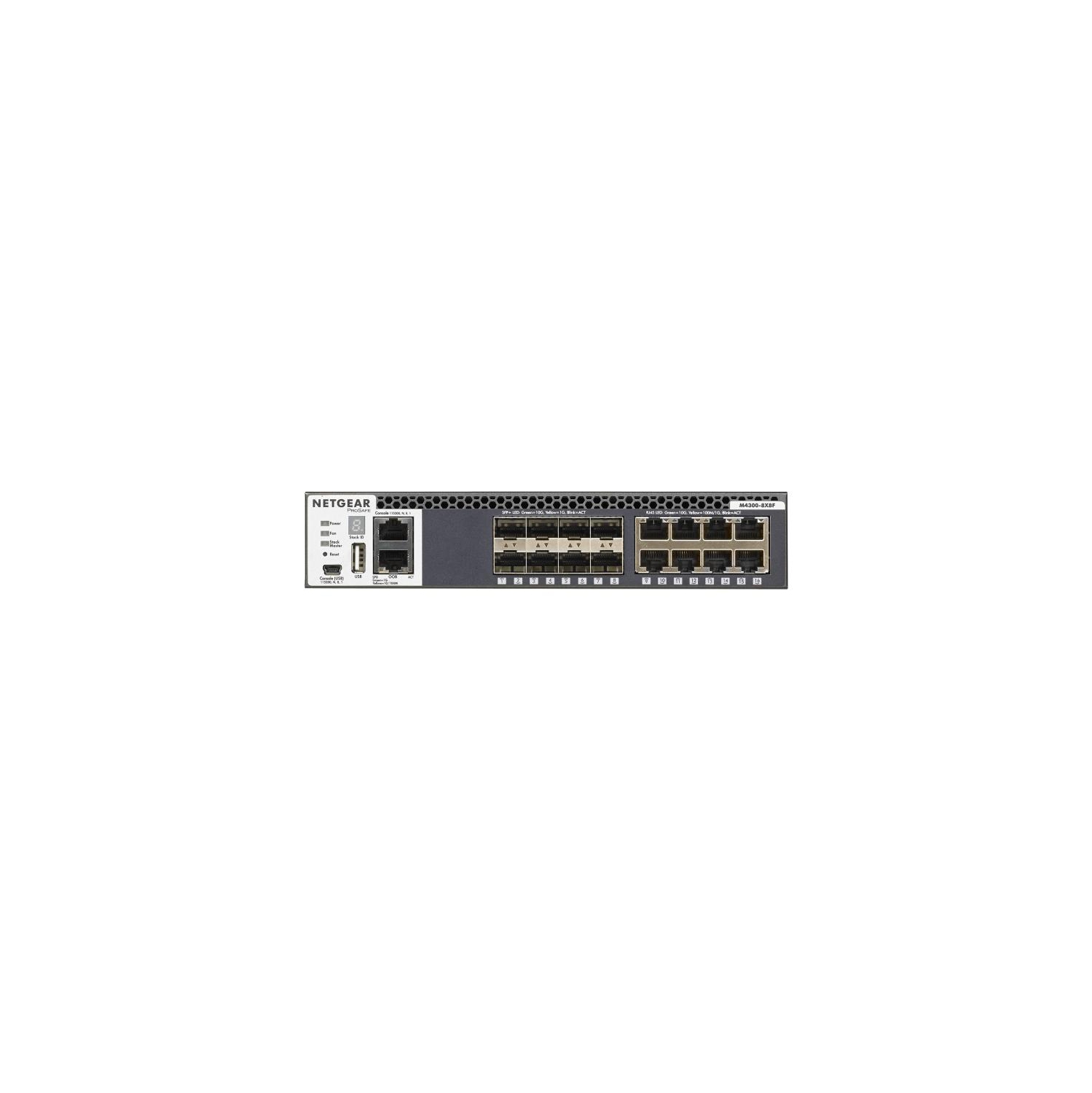 Commutateur réseau géré RJ45 8 ports M4300-8X8F et 8 ports SFP+ 10G de NETGEAR