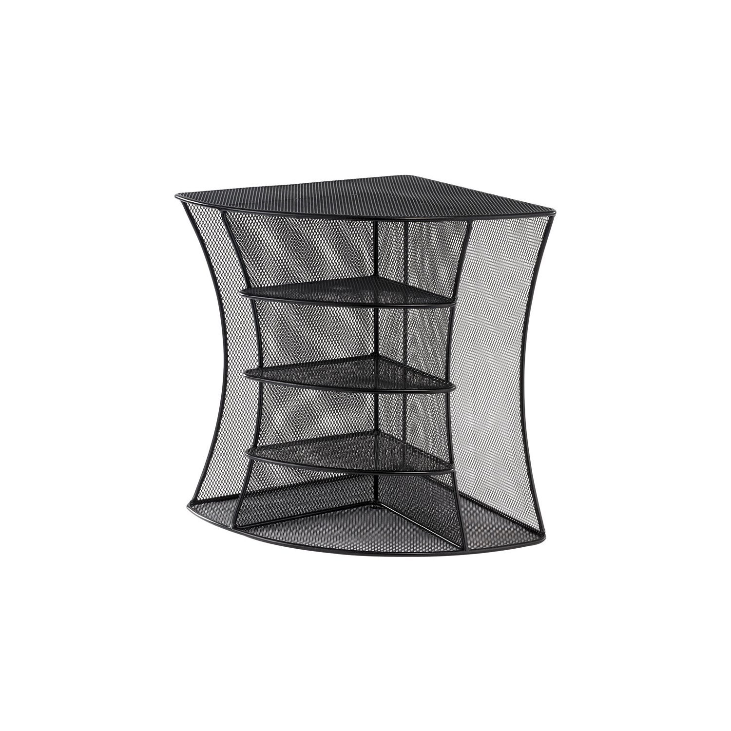 Safco Onyx Black Mesh Desk Corner Organizer