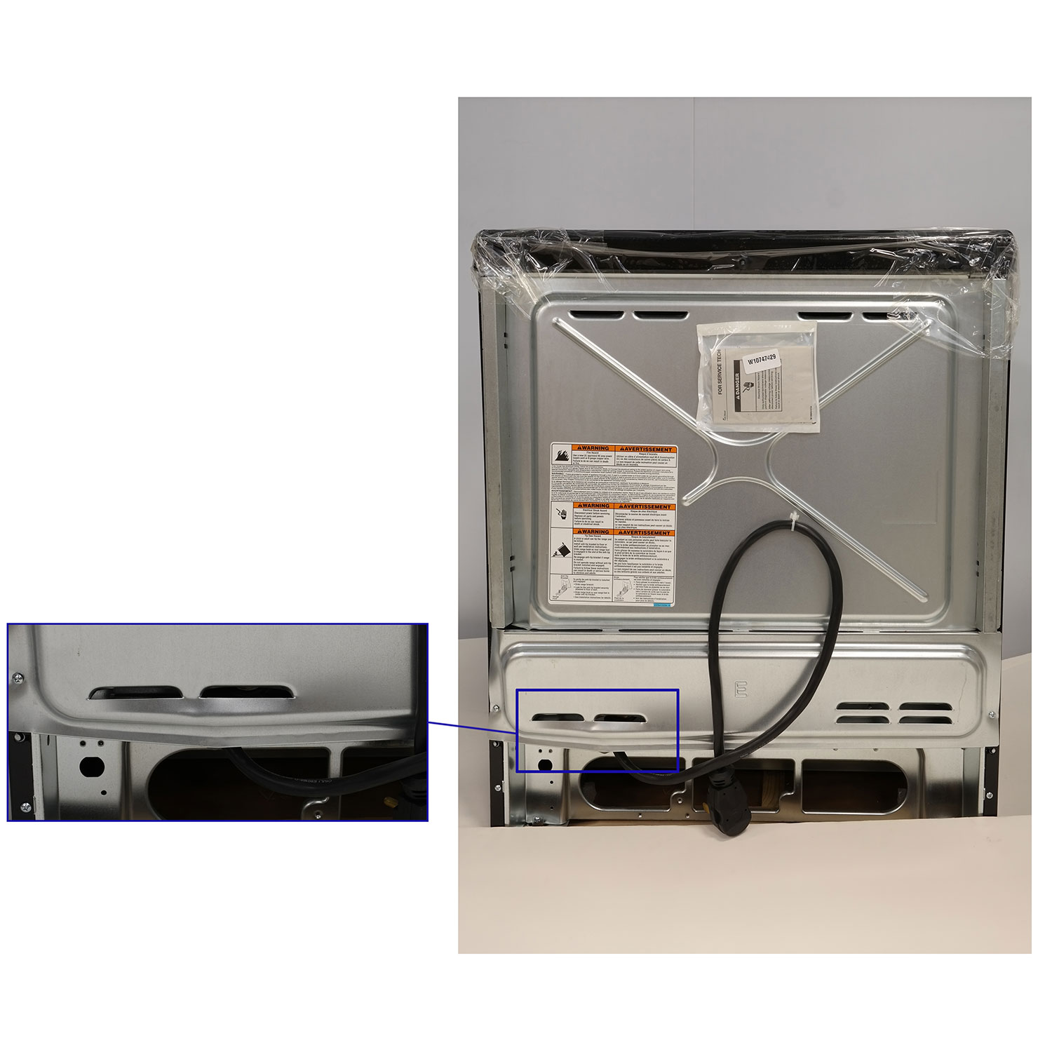 Cuisinière encastrable de 30 po à four autonettoyant de 6,4 pi3 de KitchenAid - Inox - Bte ouverte