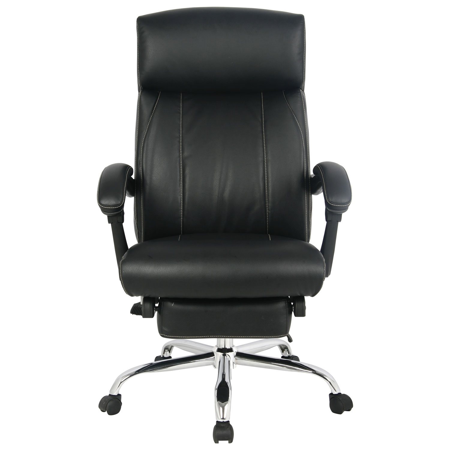 Fauteuil de bureau ergonomique à dossier élevé de TygerClaw - Noir
