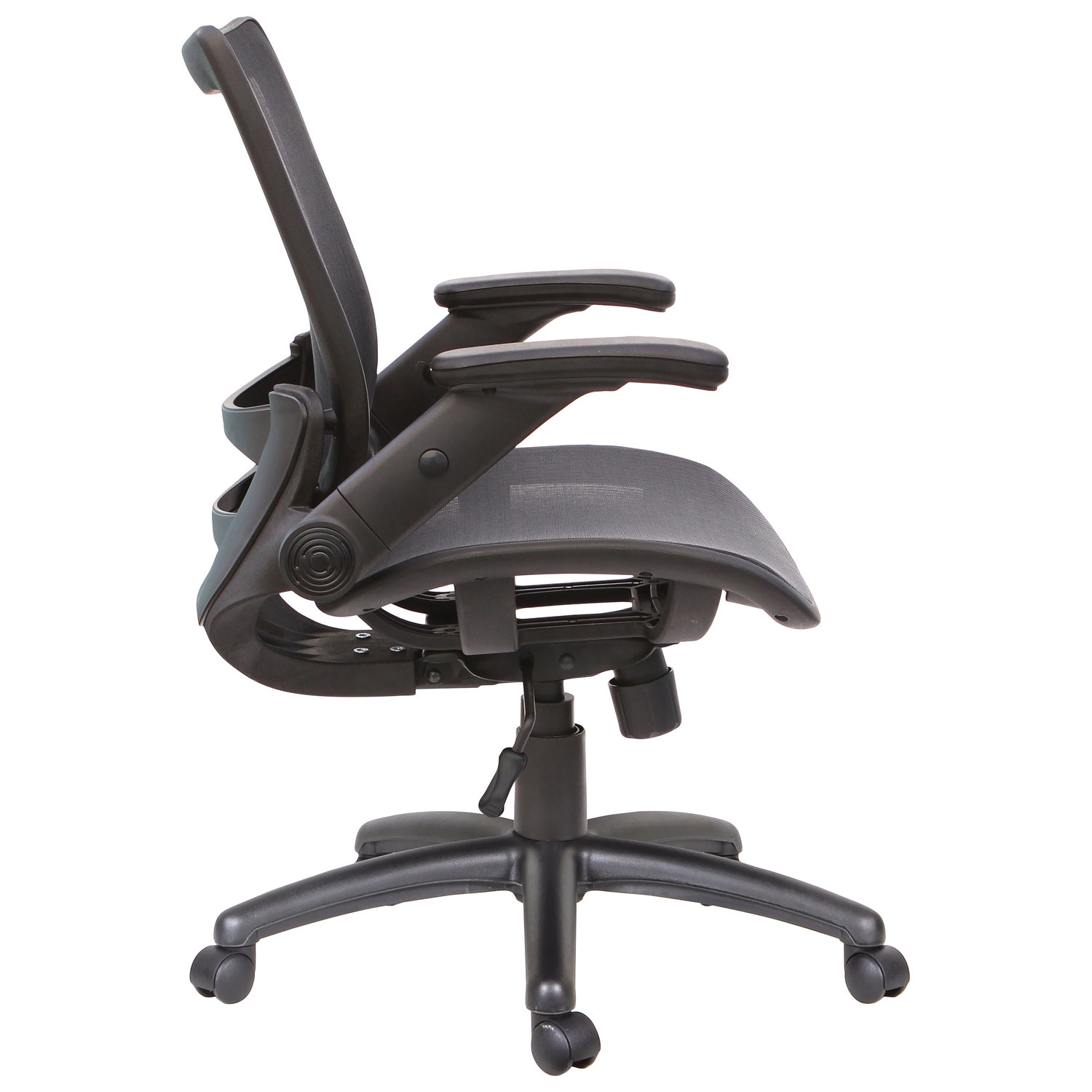 TygerClaw Ergonomic Mid-Back Mesh Task Chair - Black