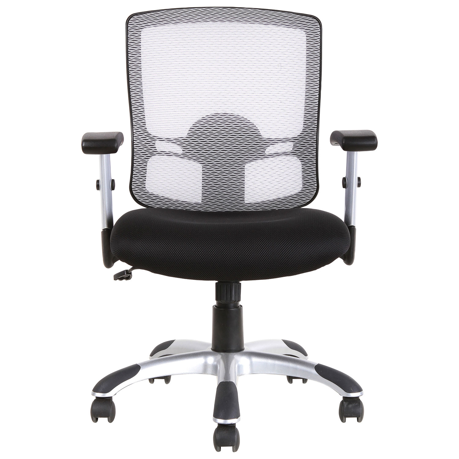 Fauteuil de bureau ergonomique à dossier mi-hauteur en maille de TygerClaw - Noir