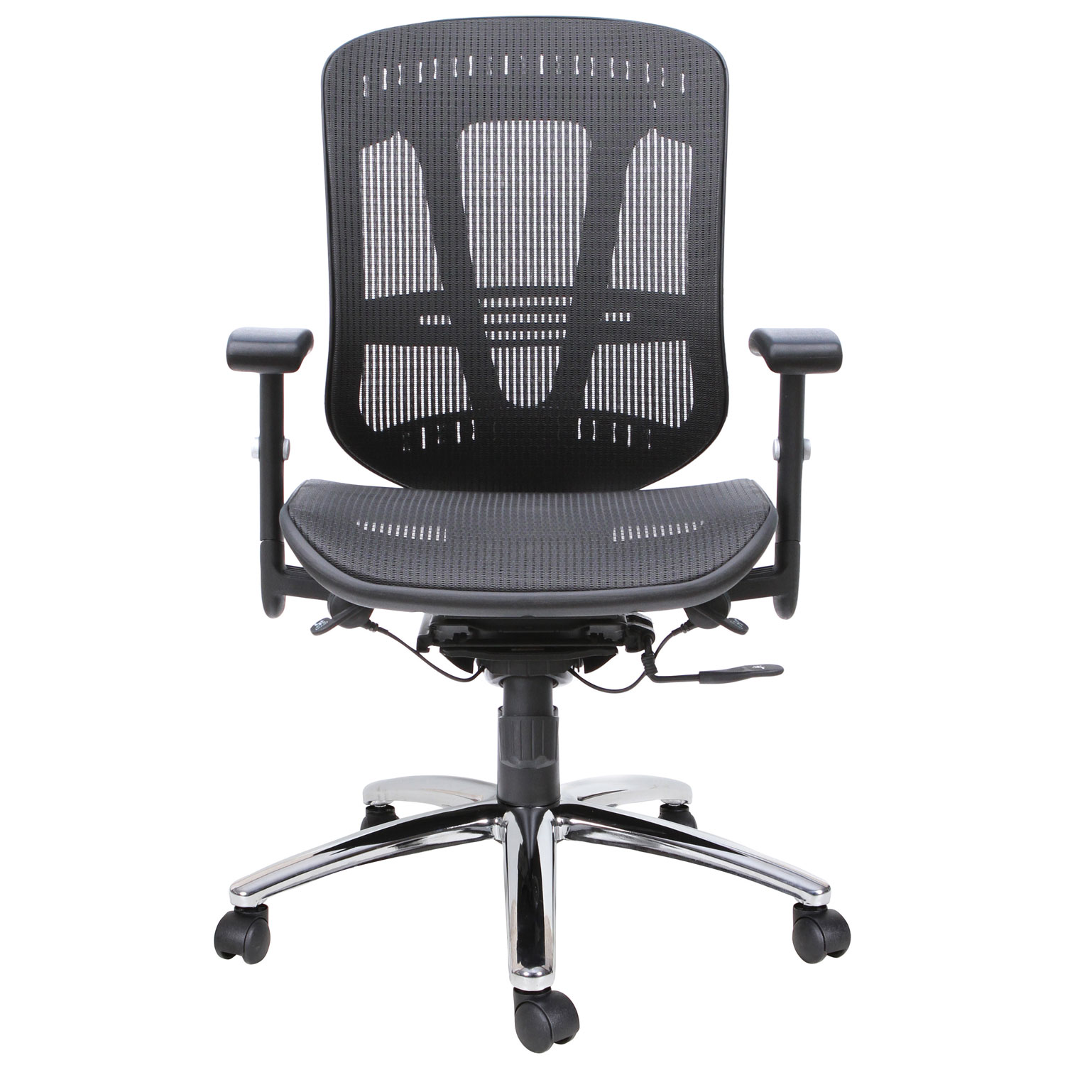 Fauteuil de bureau ergonomique à dossier mi-hauteur en maille de TygerClaw - Noir
