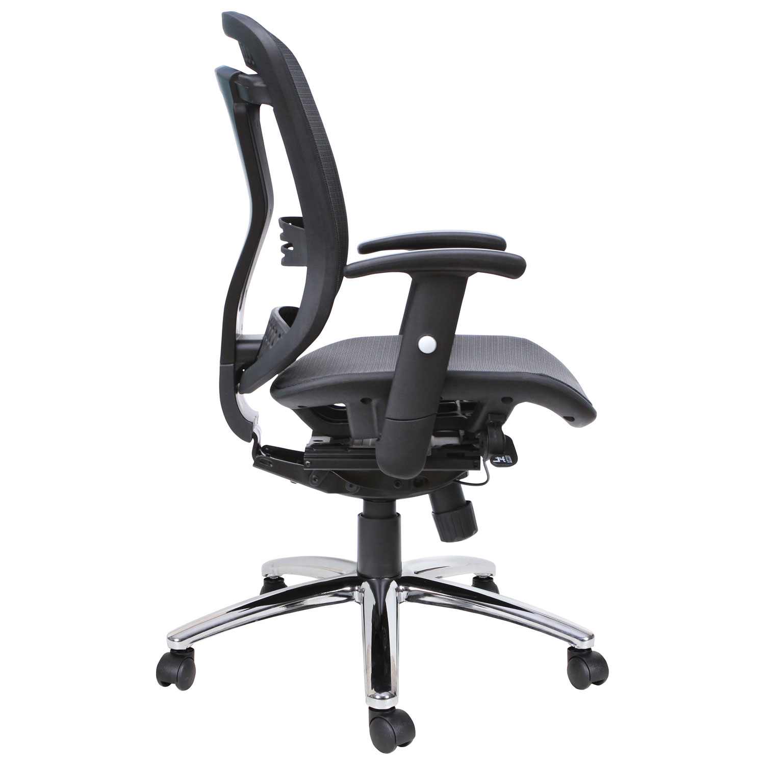 Fauteuil de bureau ergonomique à dossier mi-hauteur en maille de TygerClaw - Noir
