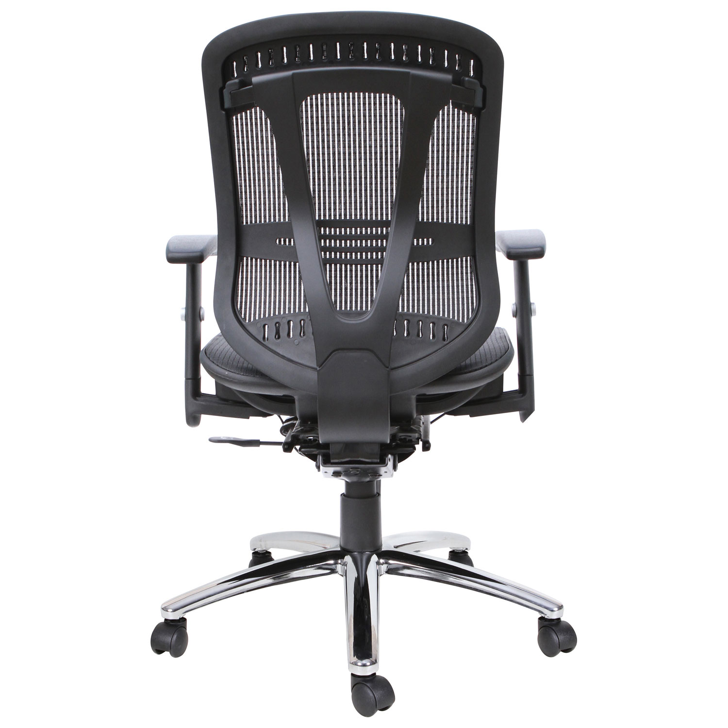 Fauteuil de bureau ergonomique à dossier mi-hauteur en maille de TygerClaw - Noir