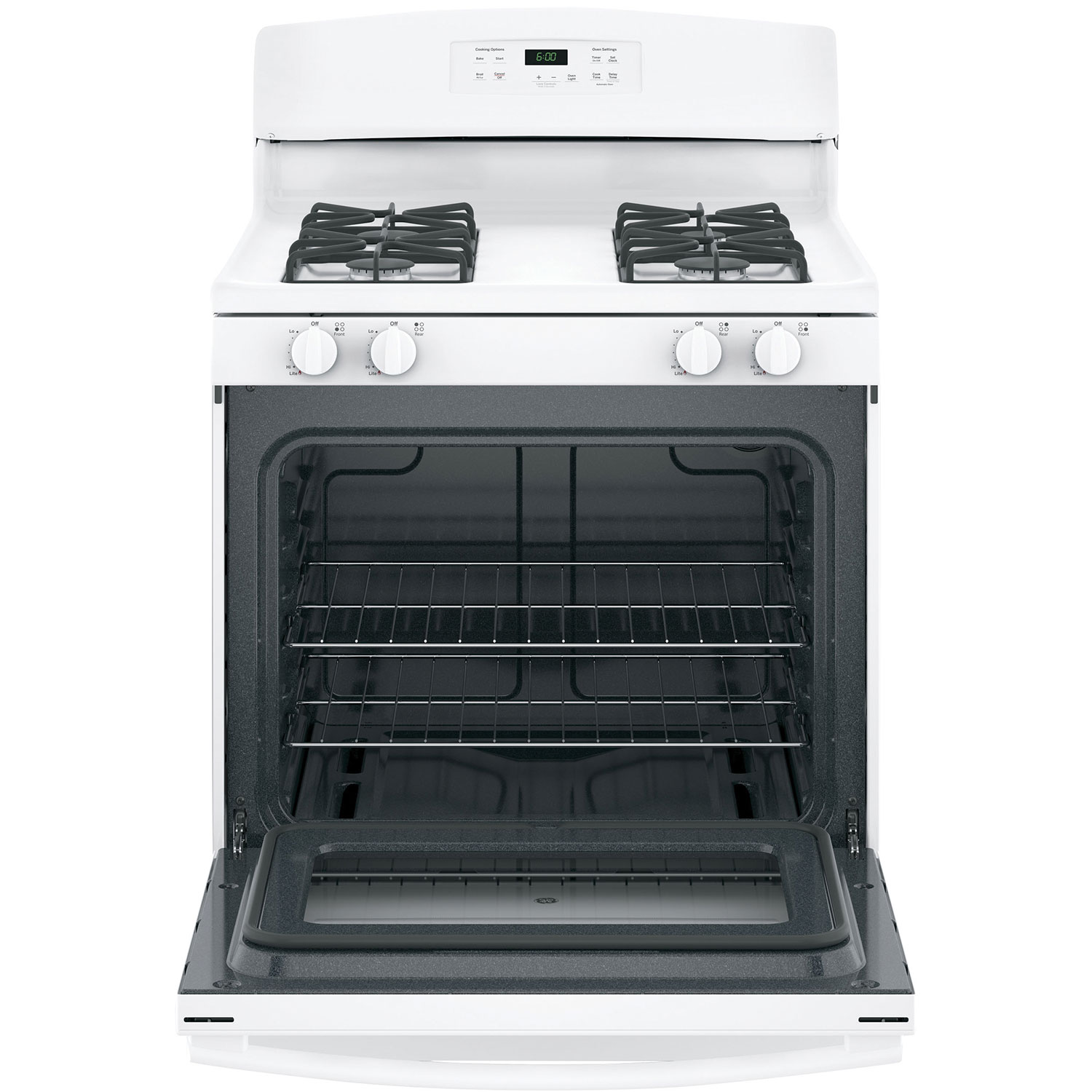 Cuisinière à gaz autonome 5 pi3 de 30 po de GE - Blanc