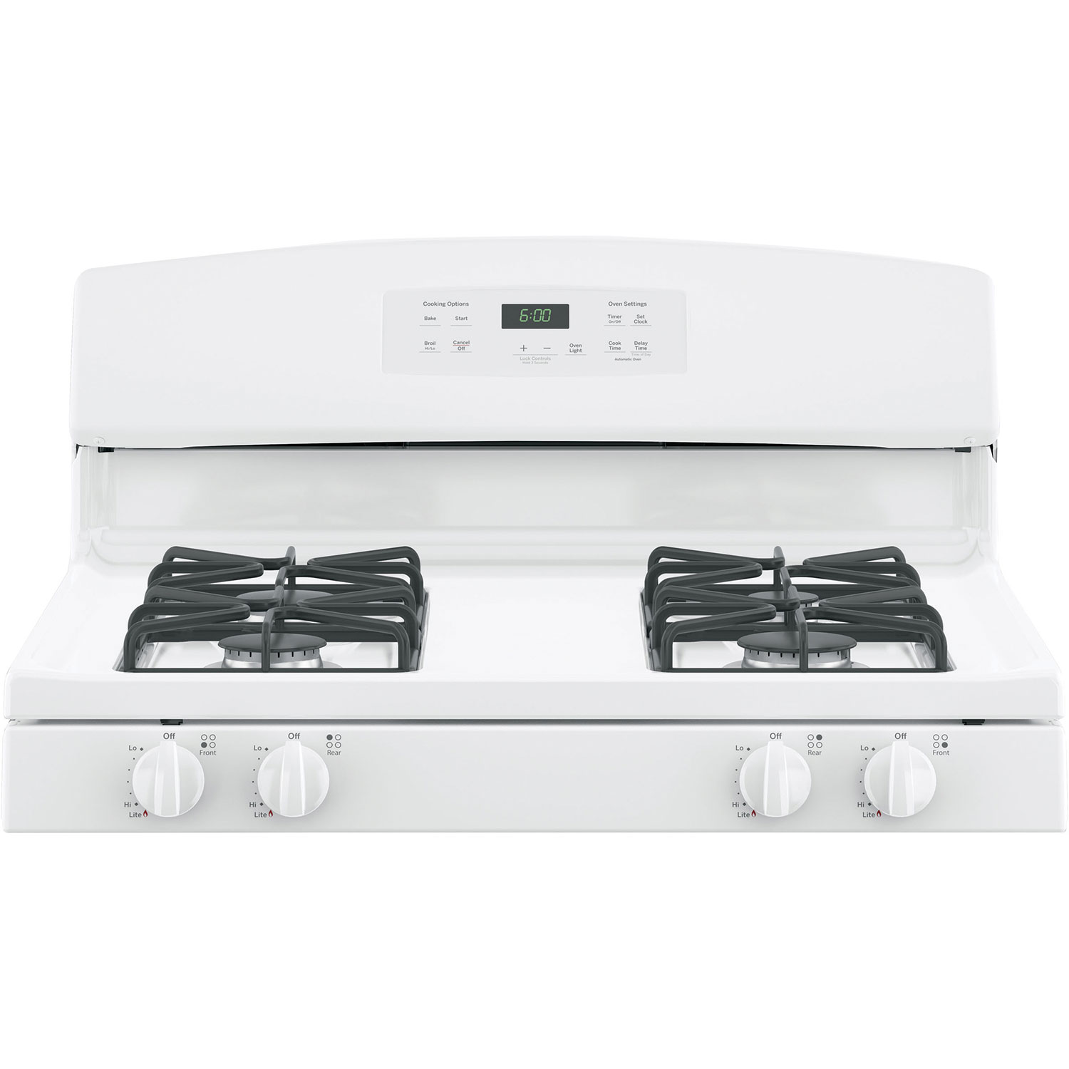 Cuisinière à gaz autonome 5 pi3 de 30 po de GE - Blanc