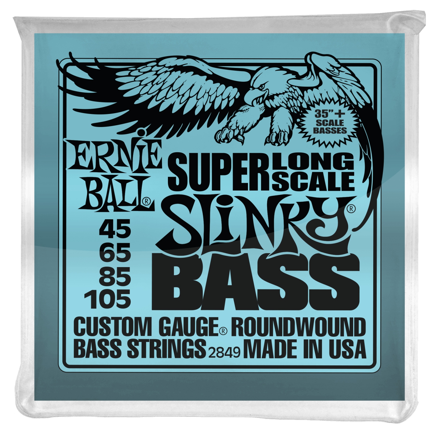 Ernie Ball PO2849 Super Long Scale Slinky Electric Bass Guitar Strings