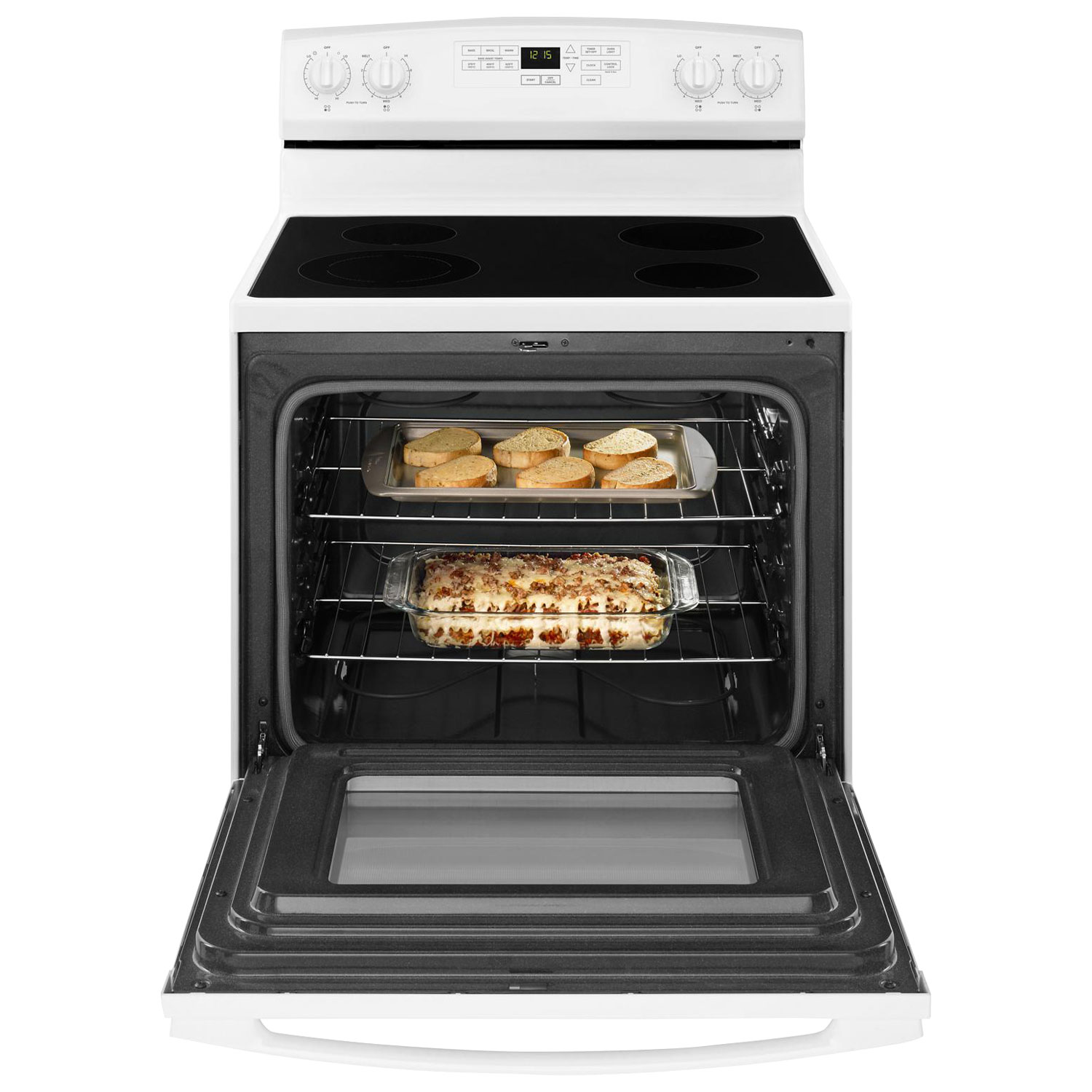 Cuisinière électrique autonome lisse four autonettoyant 4,8 pi3 30 po Amana - Blanc