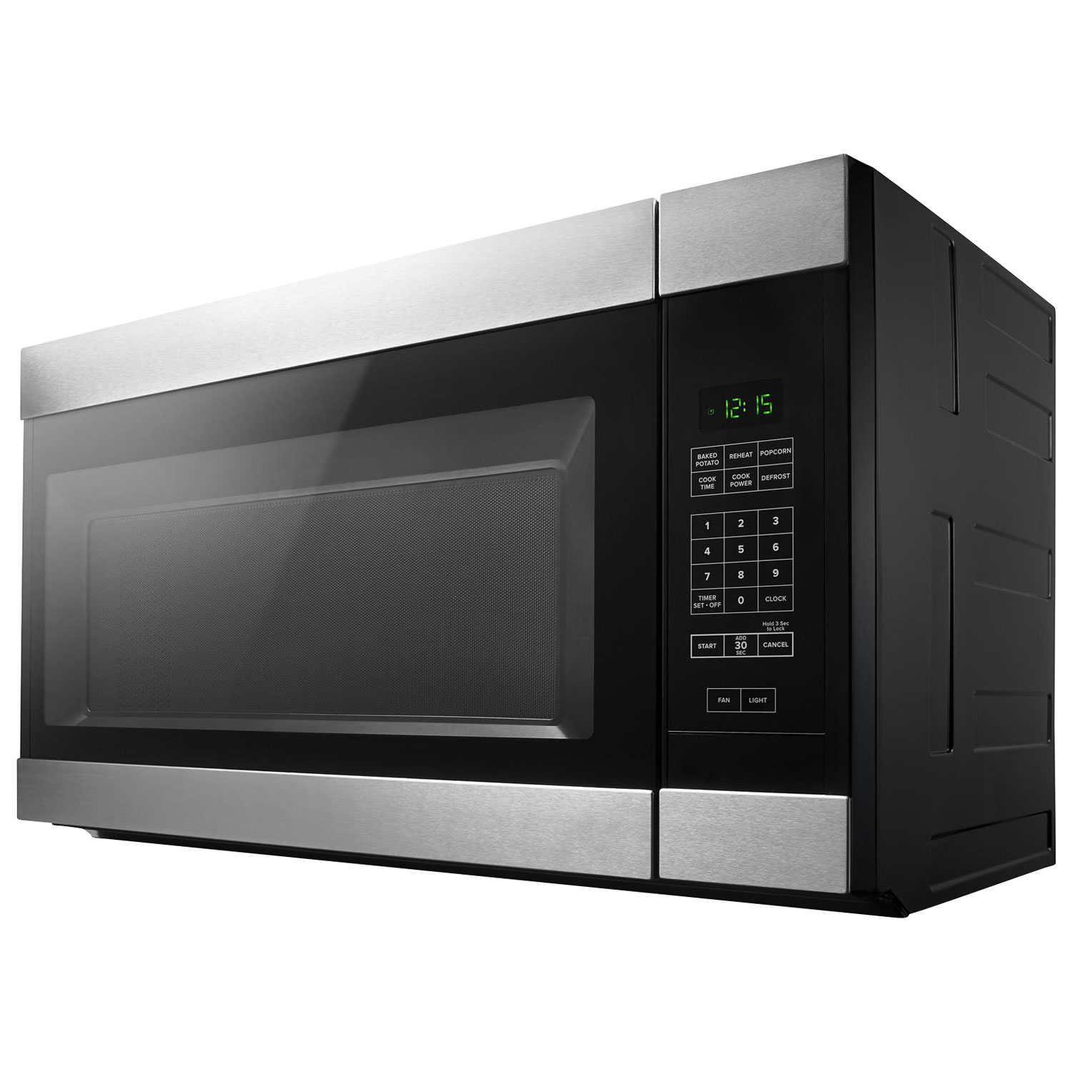 Four à micro-ondes à hotte intégrée d'Amana - 1,6 pi³ - Acier inoxydable noir