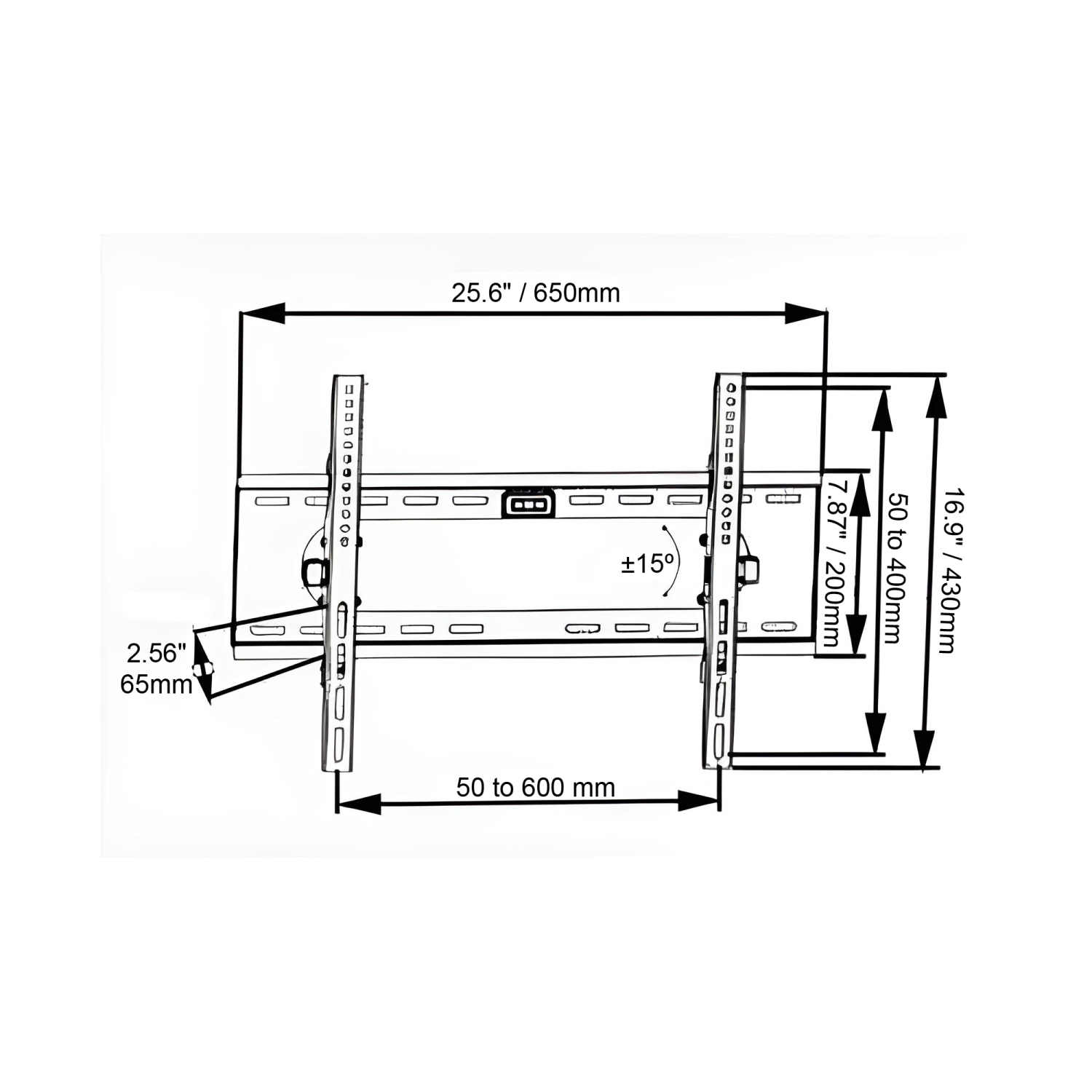 GlobalTone Universal Tilting Wall Mount HDTV LCD LED PLASMA 37" to 70"