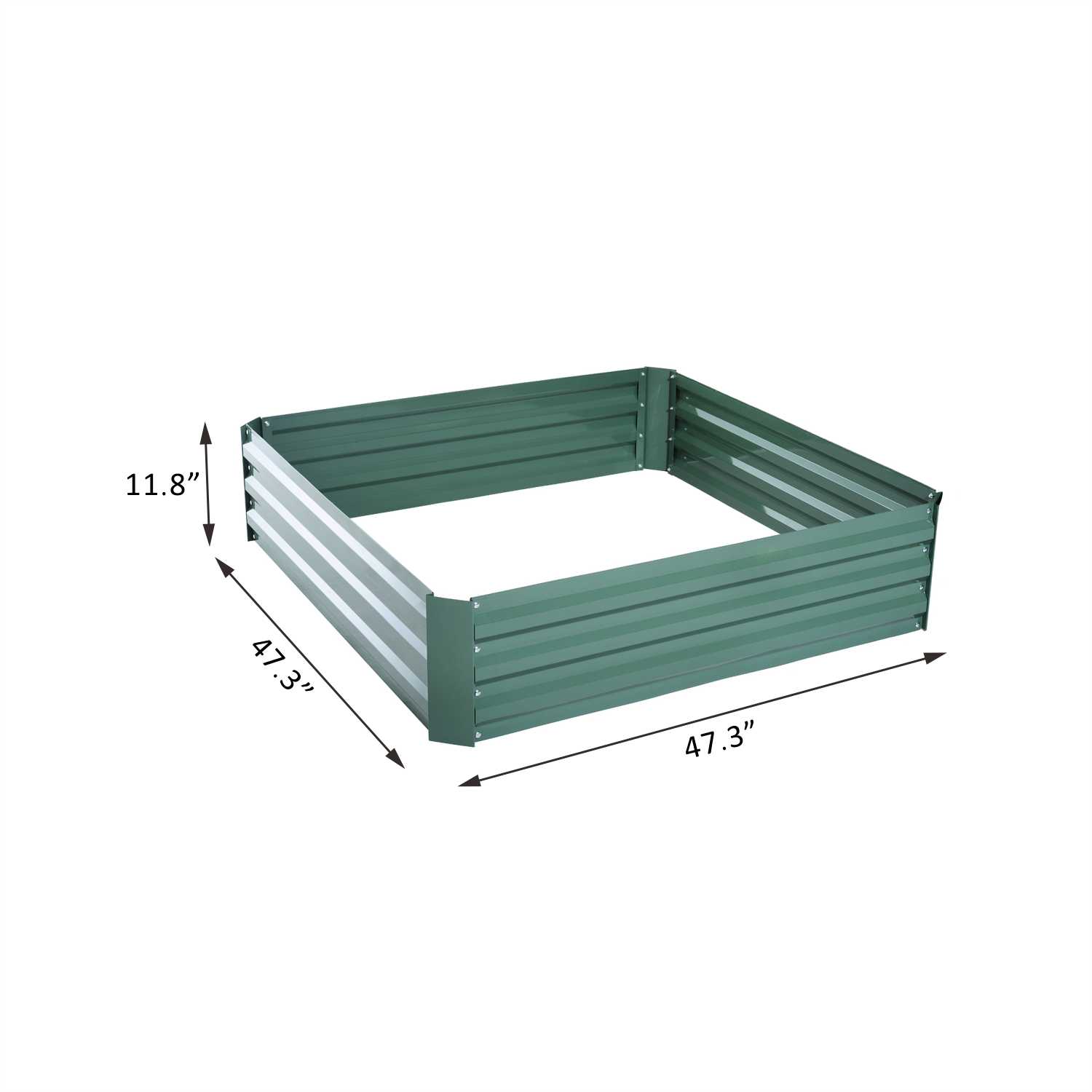Outsunny BoxKit Set Fence 4-Panel Green