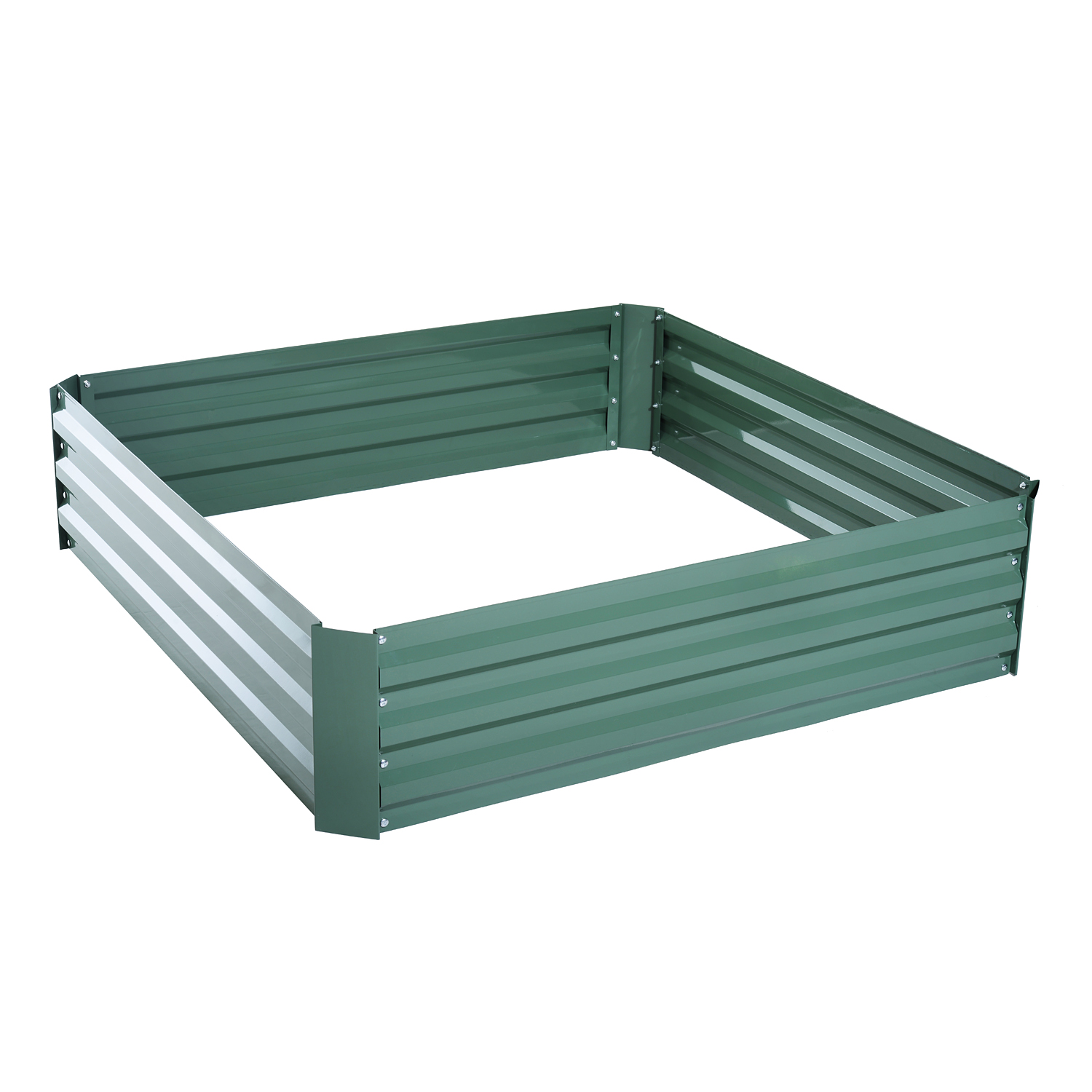 Outsunny BoxKit Set Fence 4-Panel Green