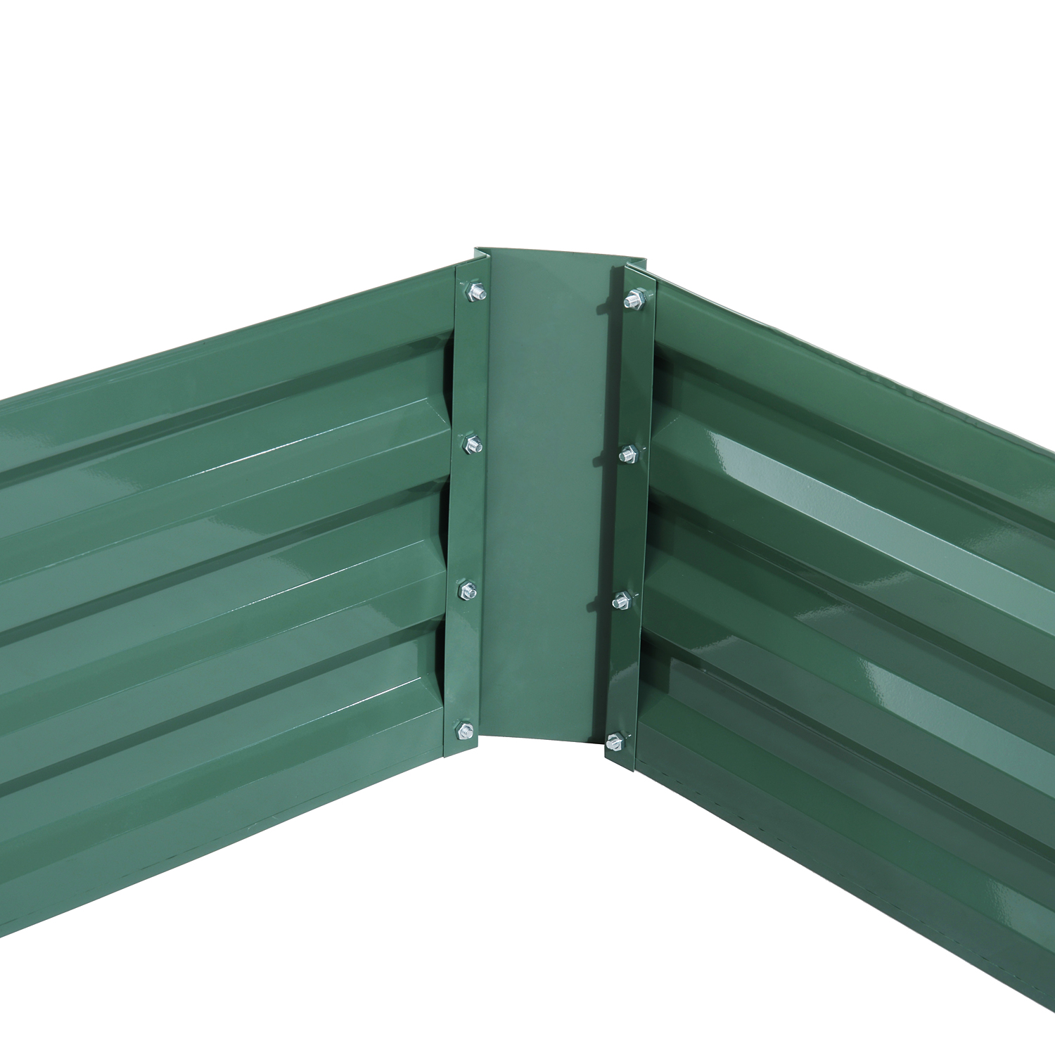 Outsunny BoxKit Set Fence 4-Panel Green