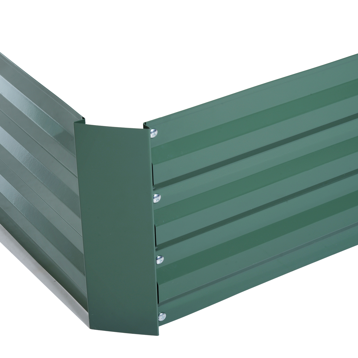 Outsunny BoxKit Set Fence 4-Panel Green