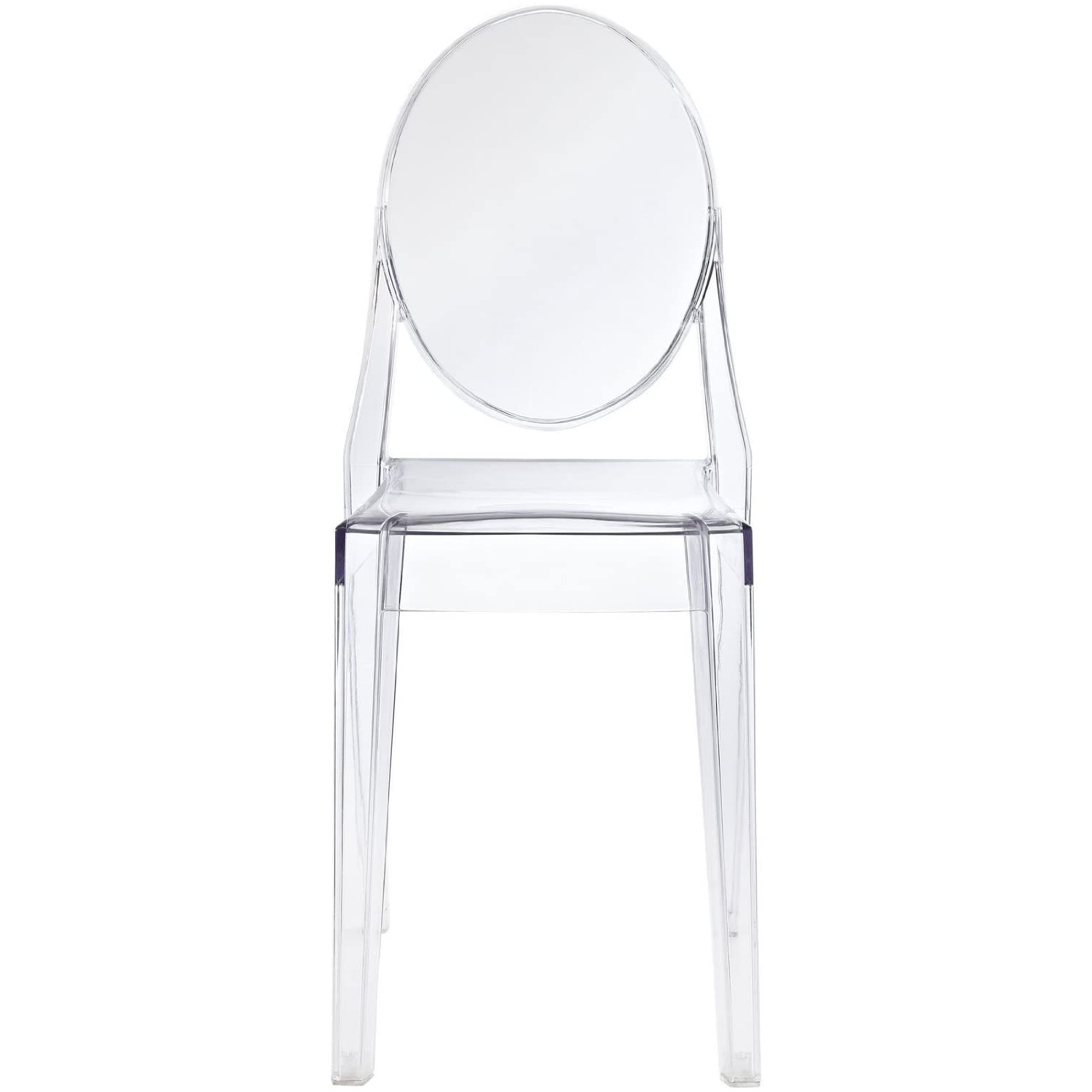 Nicer Furniture Set of 2 Philippe Starck Louis XVI Ghost Side Chair in Transparent Clear