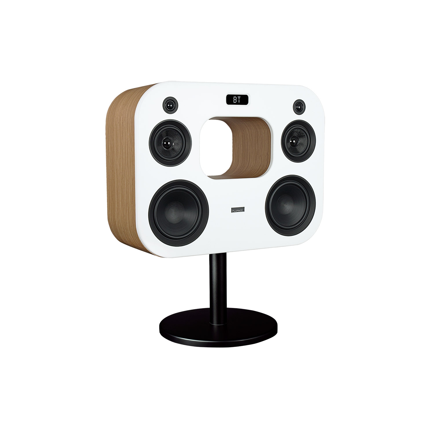 Système de musique haute fidélité sans fil à trois voies Fi70&nbsp;W de Fluance avec amplificateur puissant et deux haut-parleurs d'extrêmes graves