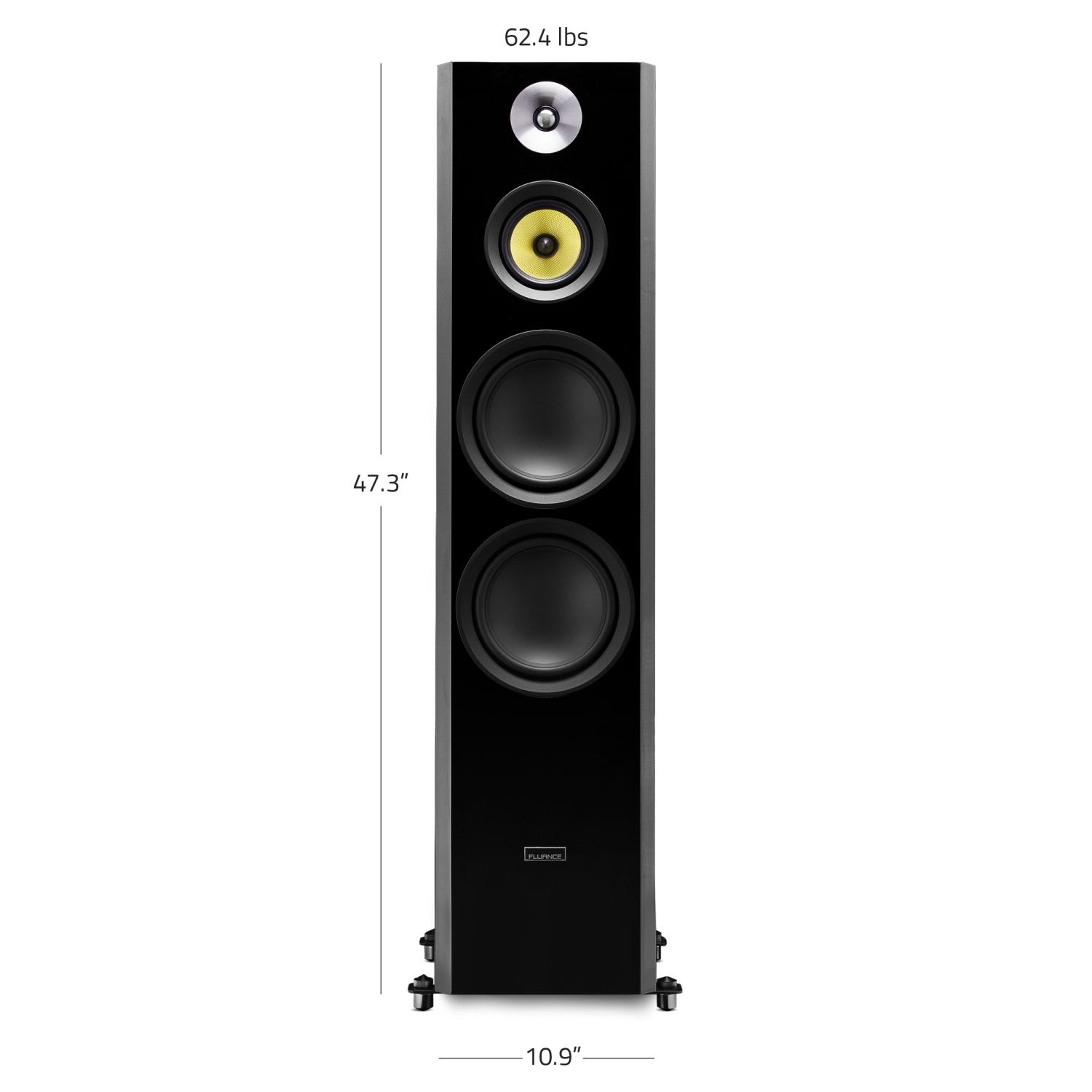 Fluance Signature HiFi 3-Way Floorstanding Tower Speakers with Dual 8" Woofers