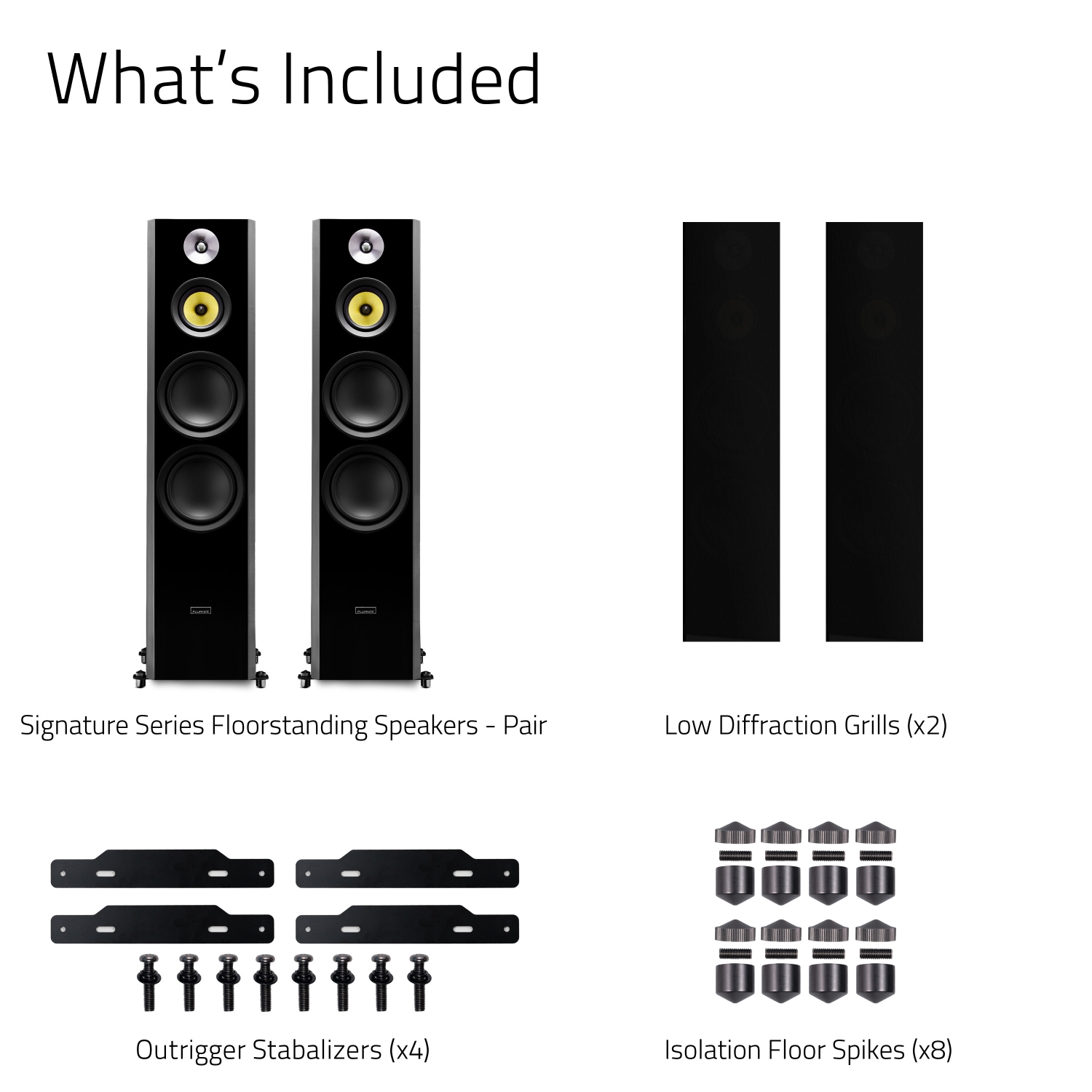 Fluance Signature HiFi 3-Way Floorstanding Tower Speakers with Dual 8" Woofers