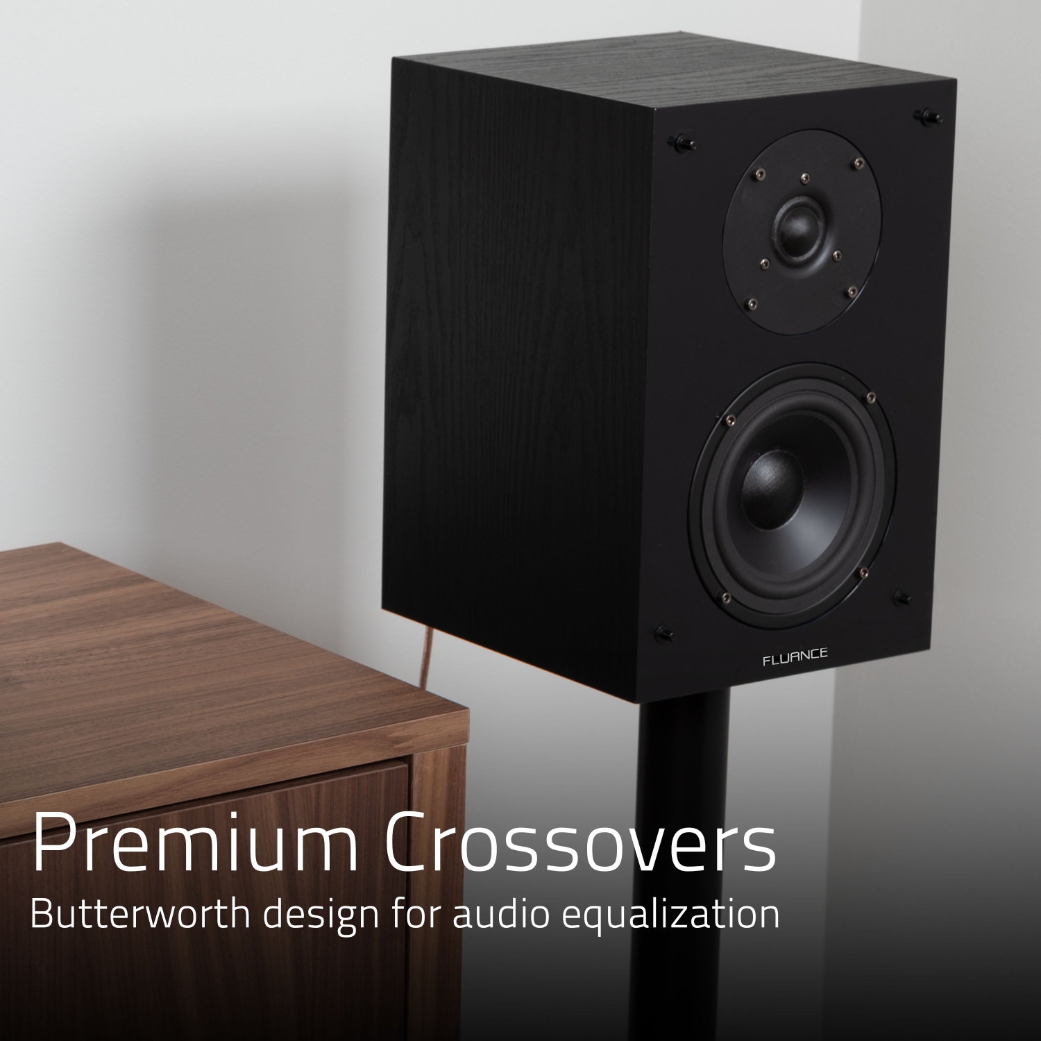 Fluance Elite High Definition 2-Way Bookshelf Surround Sound Speakers for 2-Channel Stereo or Home Theater System