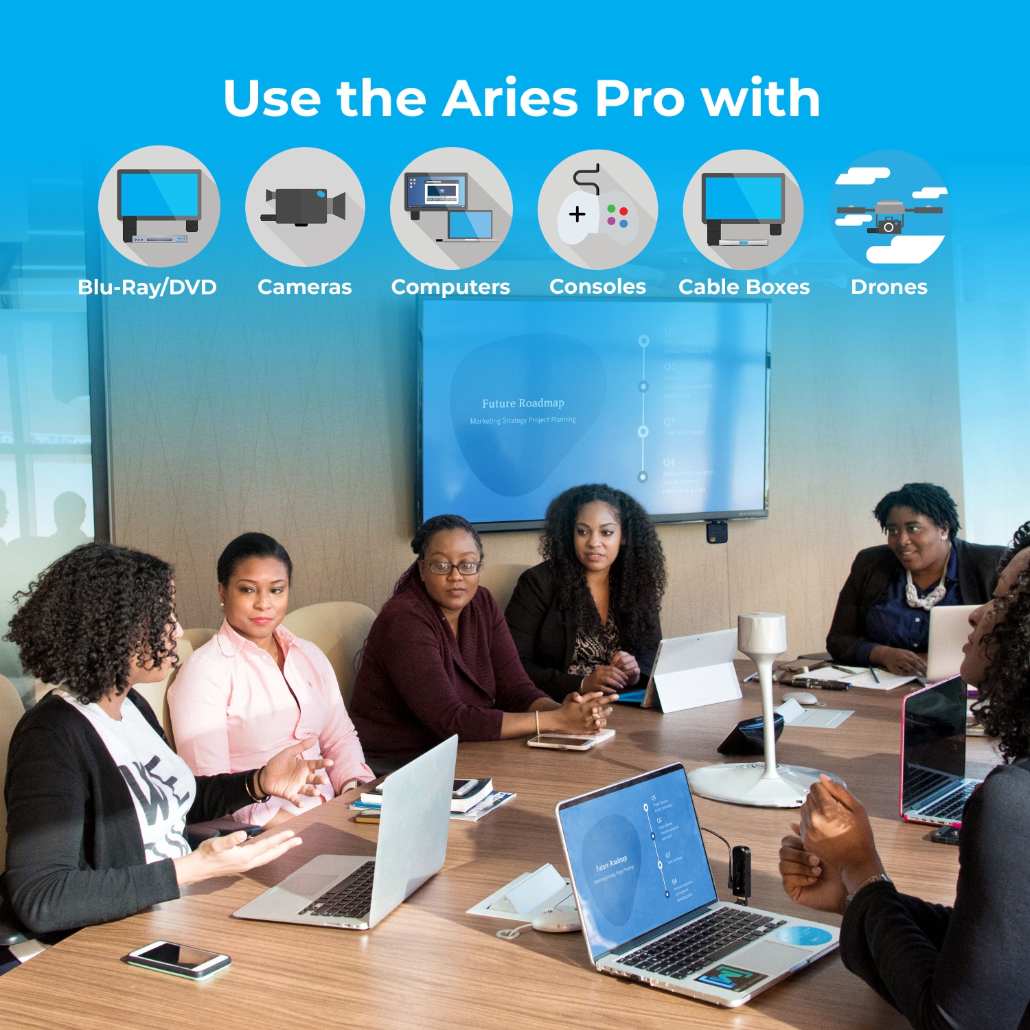 Nyrius ARIES Pro Wireless HDMI Transmitter & Receiver to Stream HD 1080p 3D Video From Laptop to HDTV/Projector