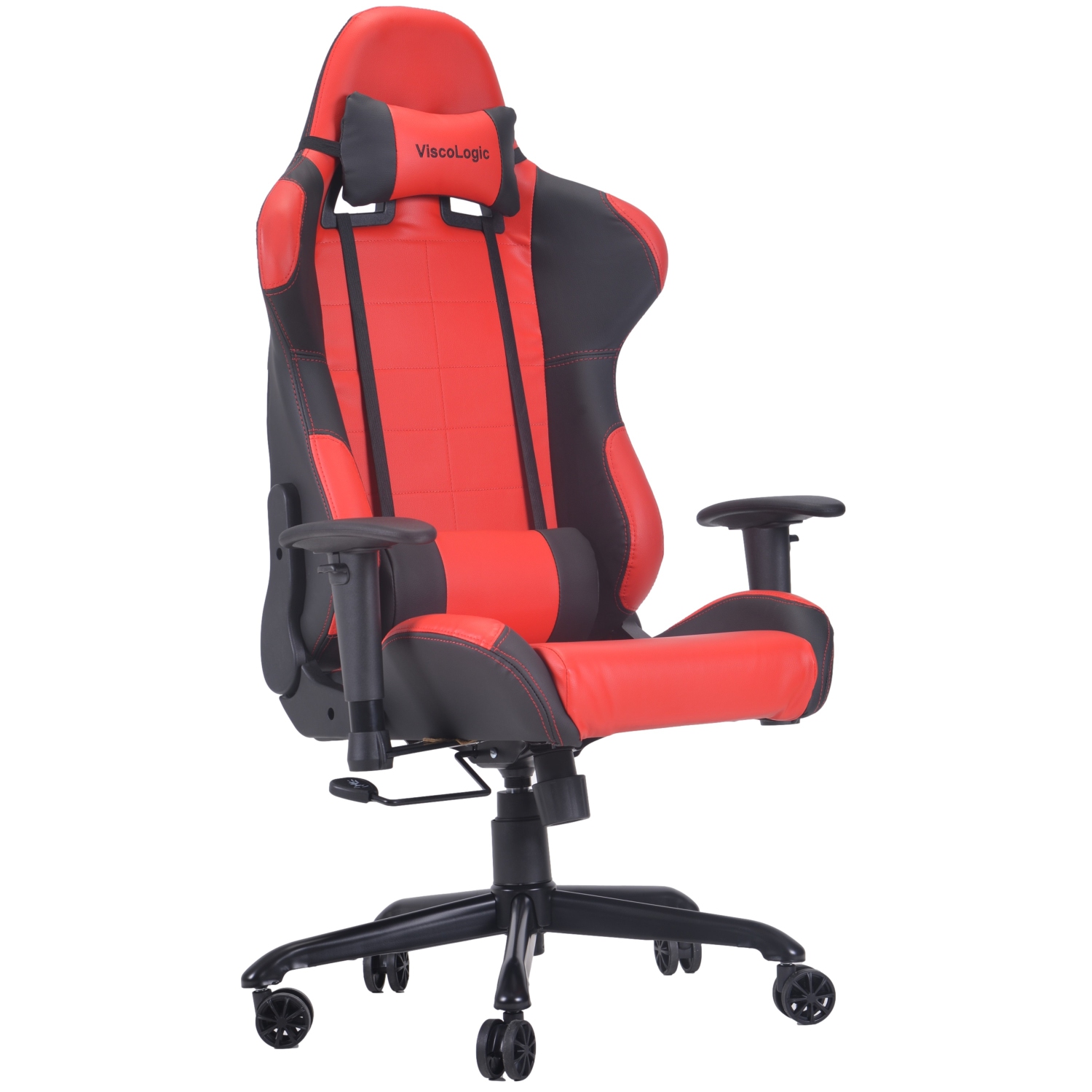 ViscoLogic CAYENNE | Premium Grade | Heavy Duty Metal Frame Constructed | Adjustable E-Sports Style | Tilt, Rock, Lock | Ergonomic Gaming Chair - Cayenne Red
