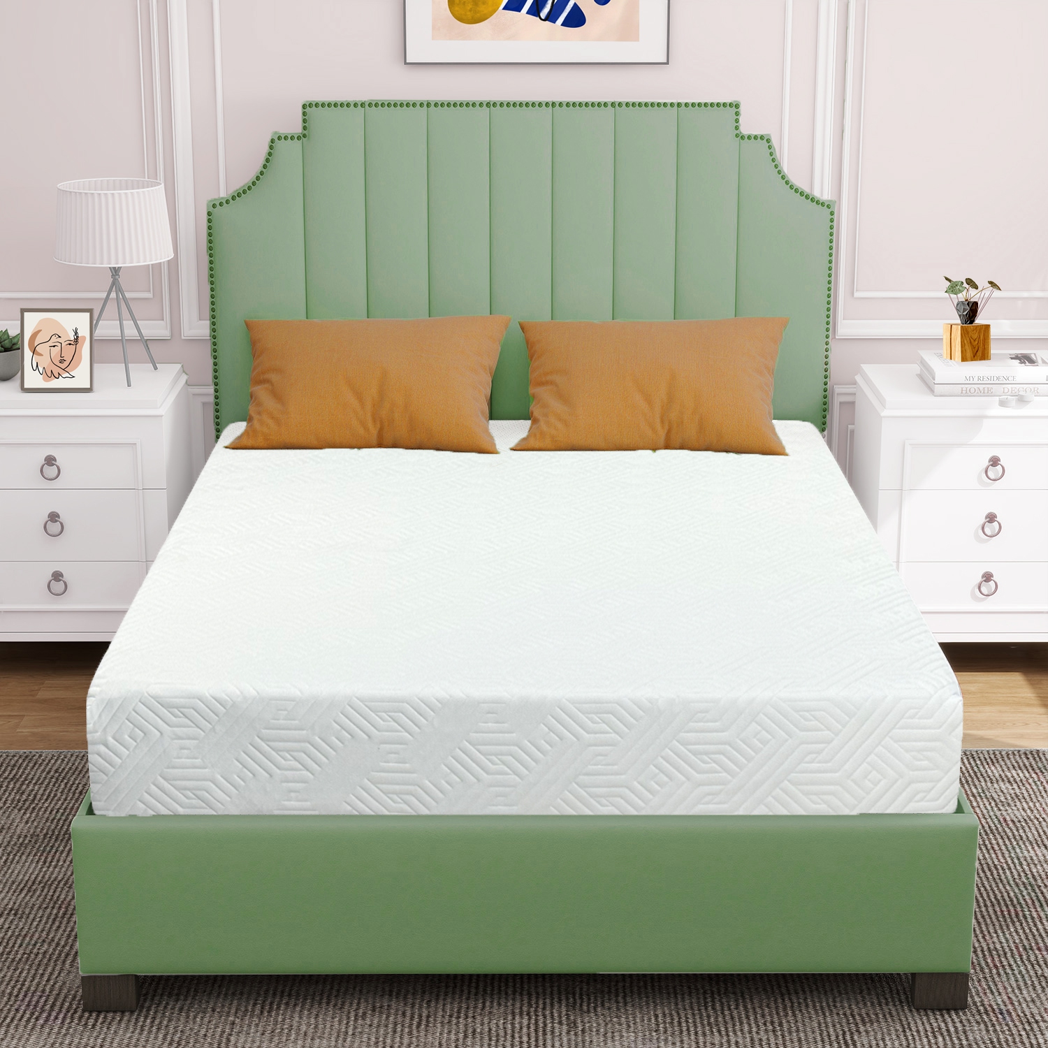 ViscoLogic – matelas de très grand lit en mousse à mémoire infusée de gel de 10 po TempControl de mousse orthopédique mi-ferme TRANCE au Canada,