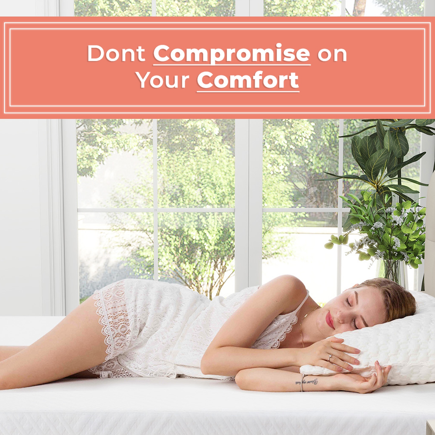 ViscoLogic TRANCE 10 Inch Medium Firm Orthopedic TempControl Made in Canada Gel-Infused Memory Foam Queen Mattress, CertiPUR-US® Certified Foam, Queen