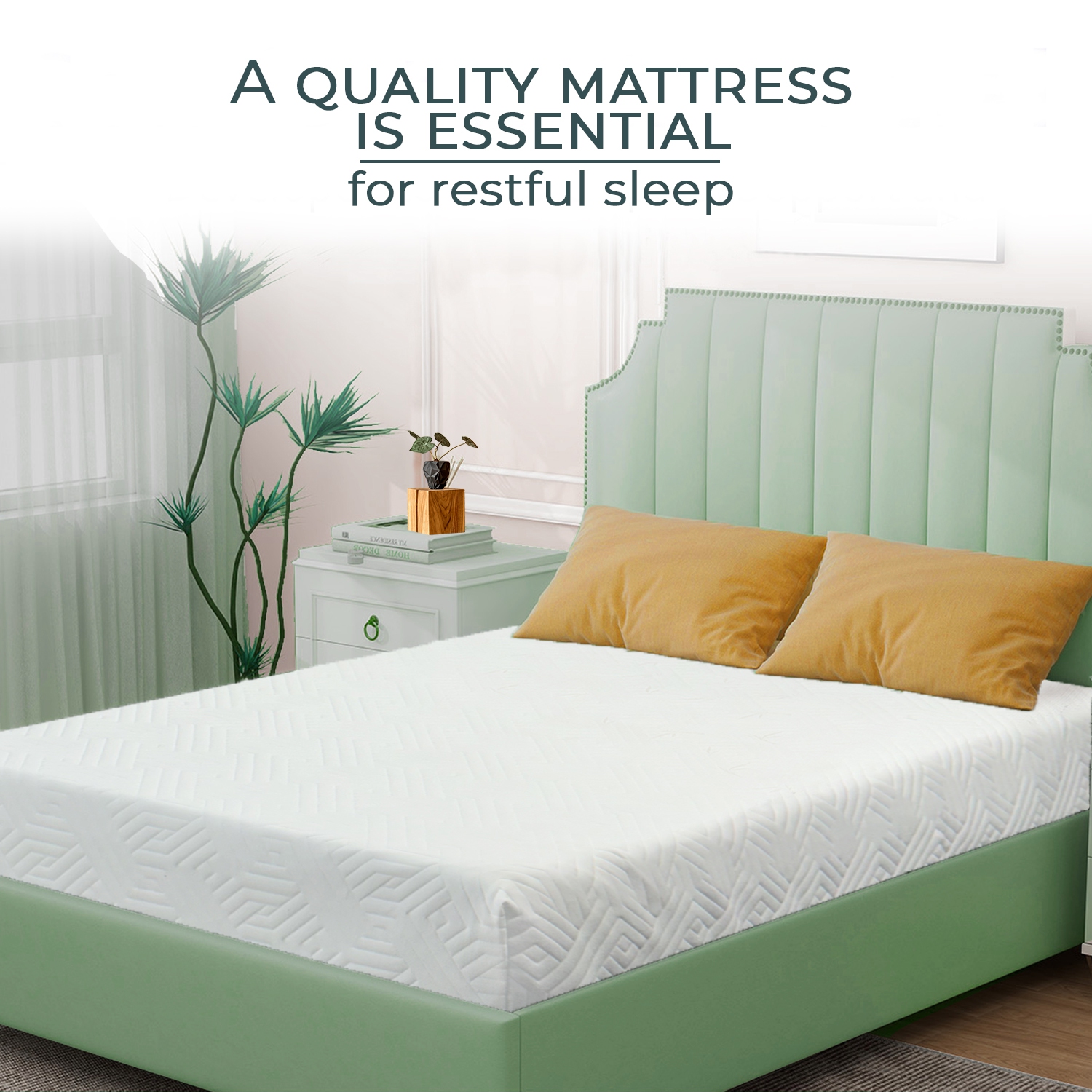 ViscoLogic TRANCE 10 Inch Medium Firm Orthopedic TempControl Made in Canada Gel-Infused Memory Foam Queen Mattress, CertiPUR-US® Certified Foam, Queen