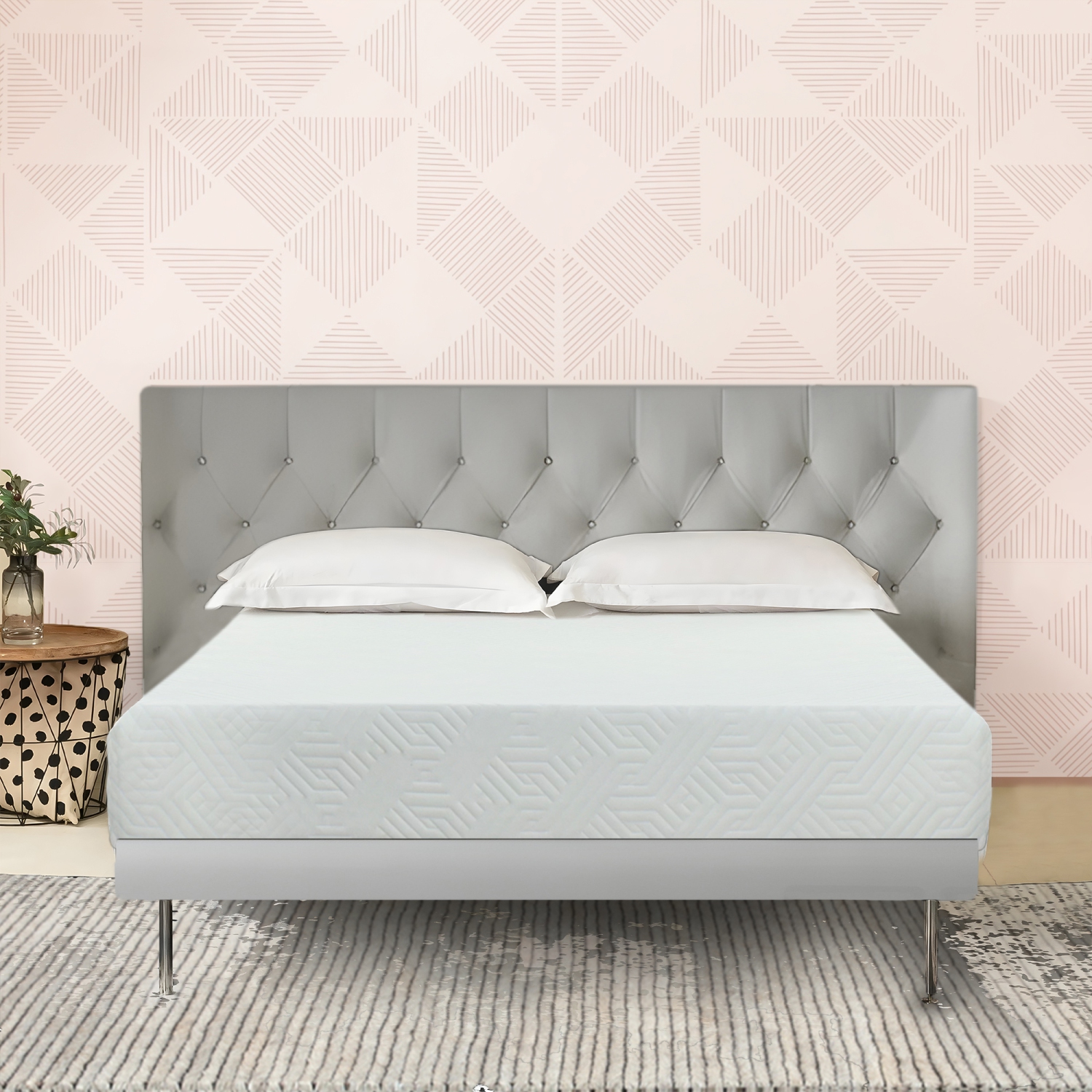 ViscoLogic FATE 8" Medium Firm Memory Foam Orthopedic Queen Mattress With Free Mattress Protector, CertiPUR-US® Certified Foam,