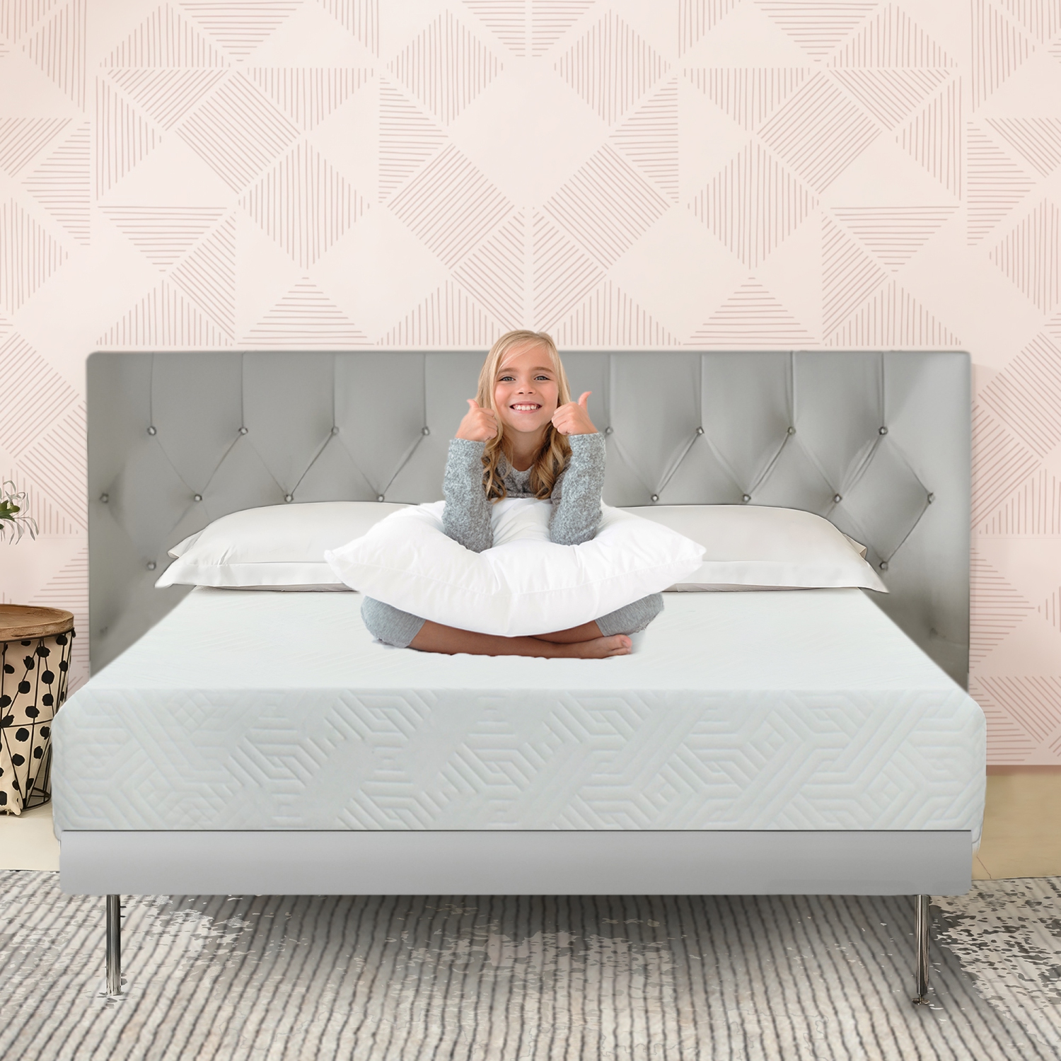 ViscoLogic FATE 8" Medium Firm Memory Foam Orthopedic Queen Mattress With Free Mattress Protector, CertiPUR-US® Certified Foam,