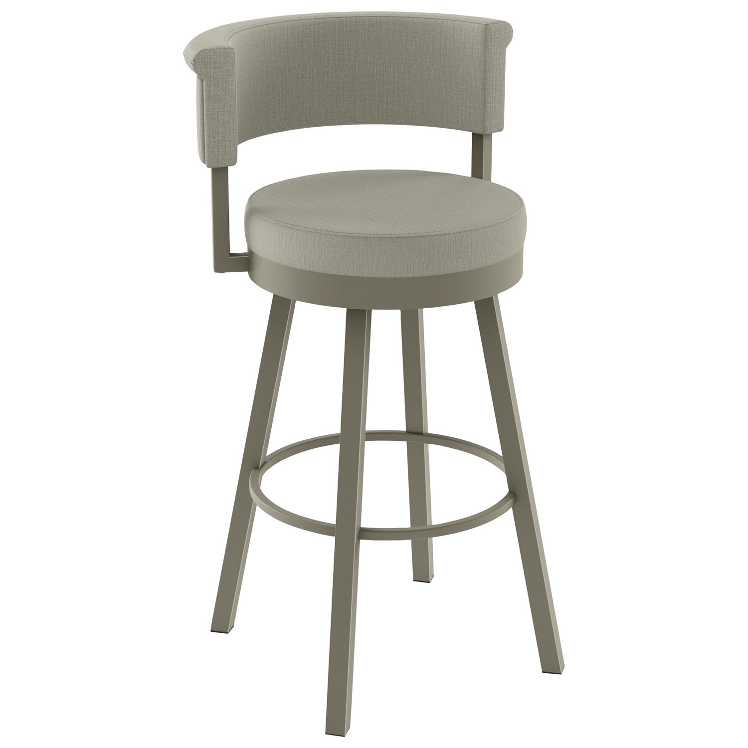 Rosco Contemporary Counter Height Barstool - Titanium/Biscuit
