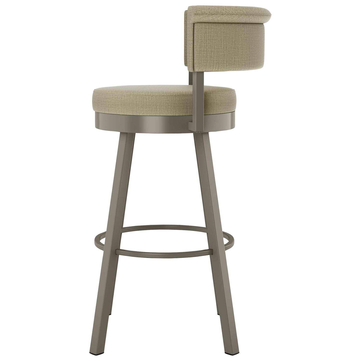 Rosco Contemporary Counter Height Barstool - Titanium/Biscuit