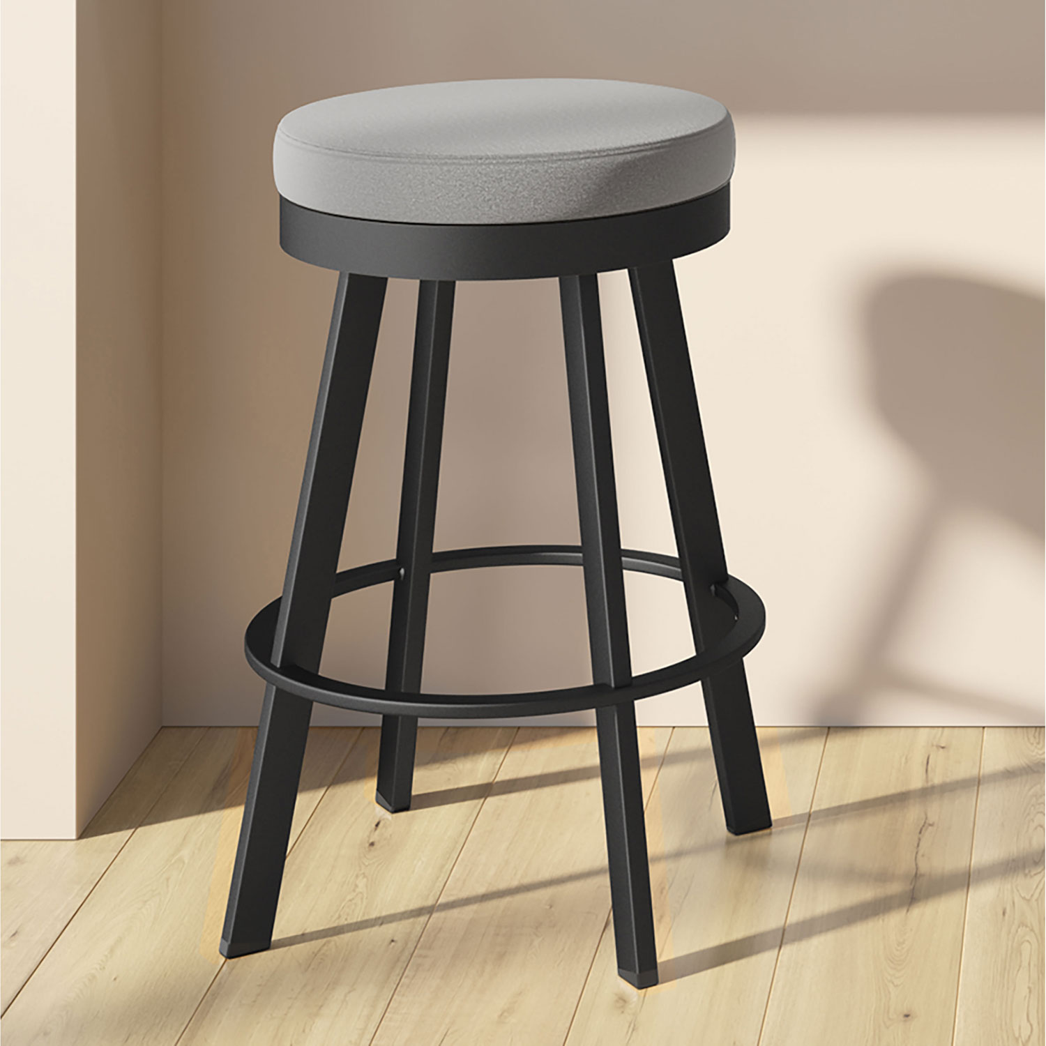 Swice Contemporary Counter Height Barstool - Black Coral/Cloud