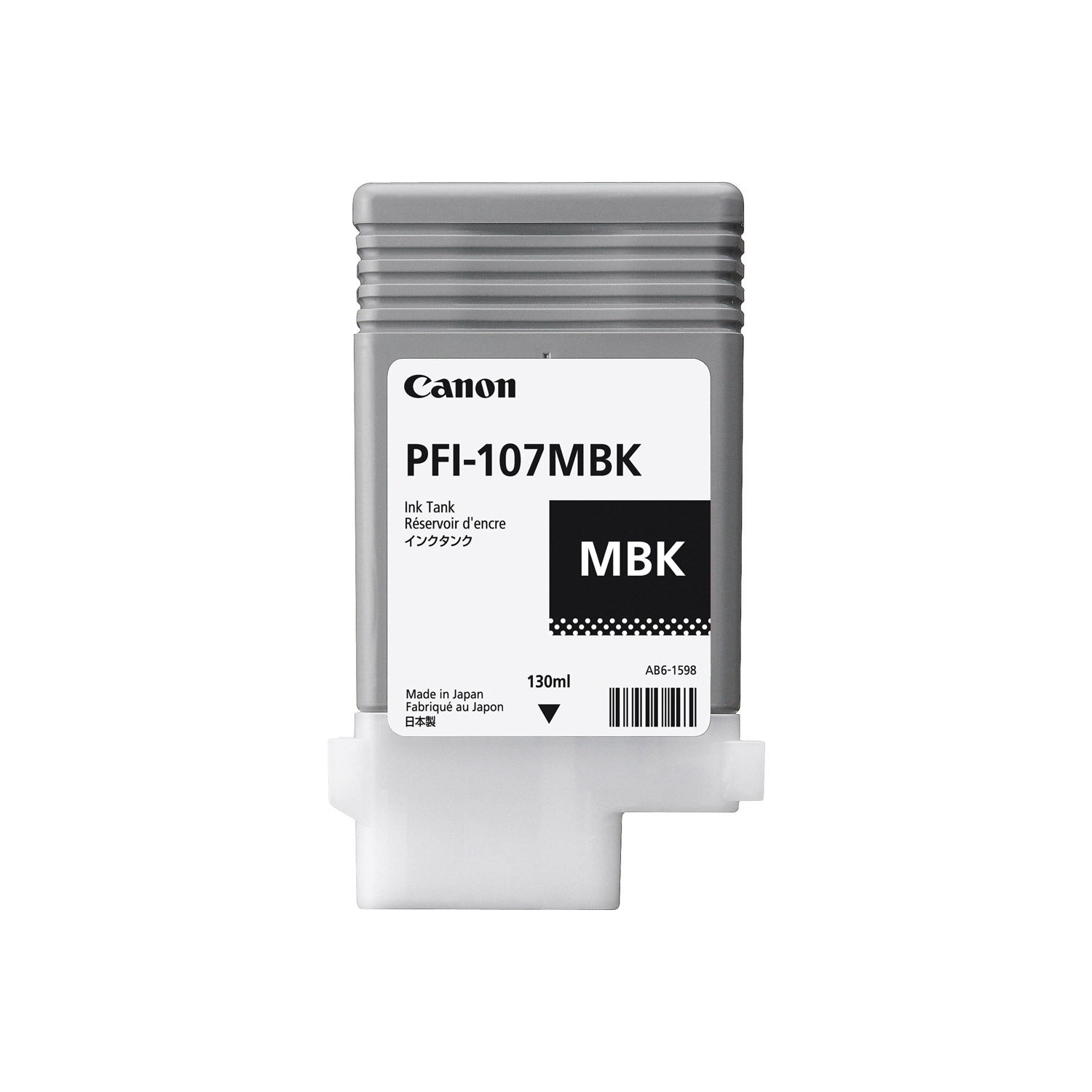 CART. ENCRE PFI-107MBK PIGMENTS NOIR MAT 130 ML DE CANON