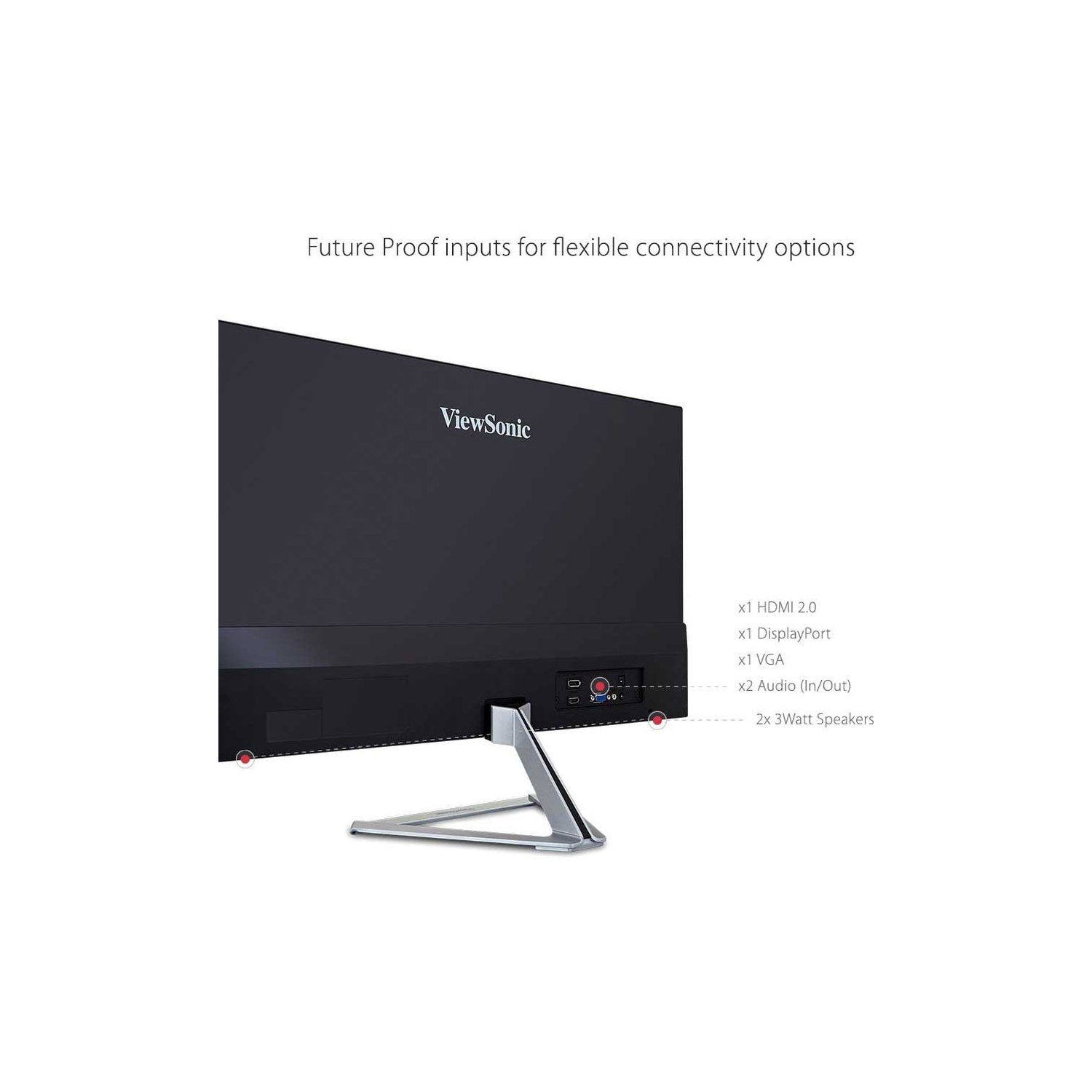 ViewSonic VX2476-SMHD 24" IPS 1080p Frameless LED Monitor HDMI, DisplayPort