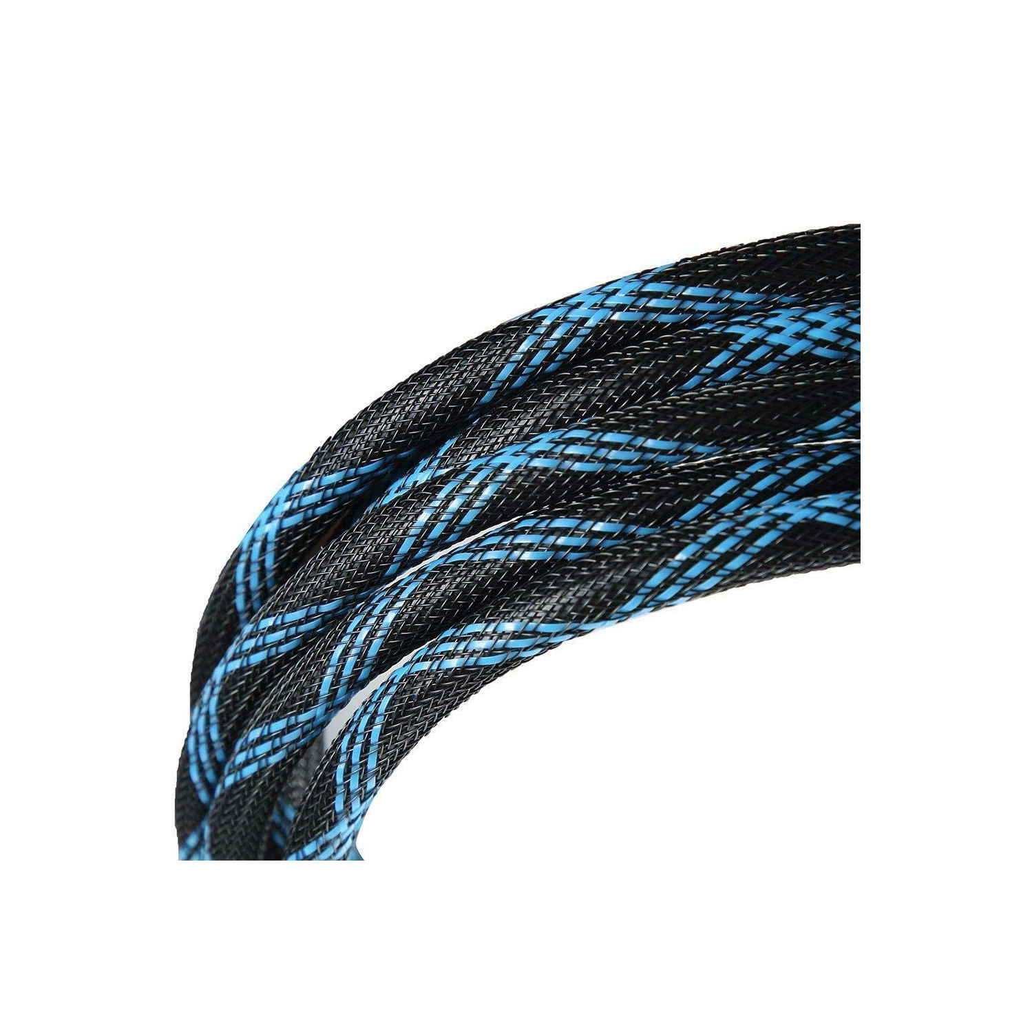 Konex Braided Black Blue Glowing Light 25 FOOT 25 FT HDMI Cable 4K 60HZ, 2160P, HDR 3D High Speed with Ethernet