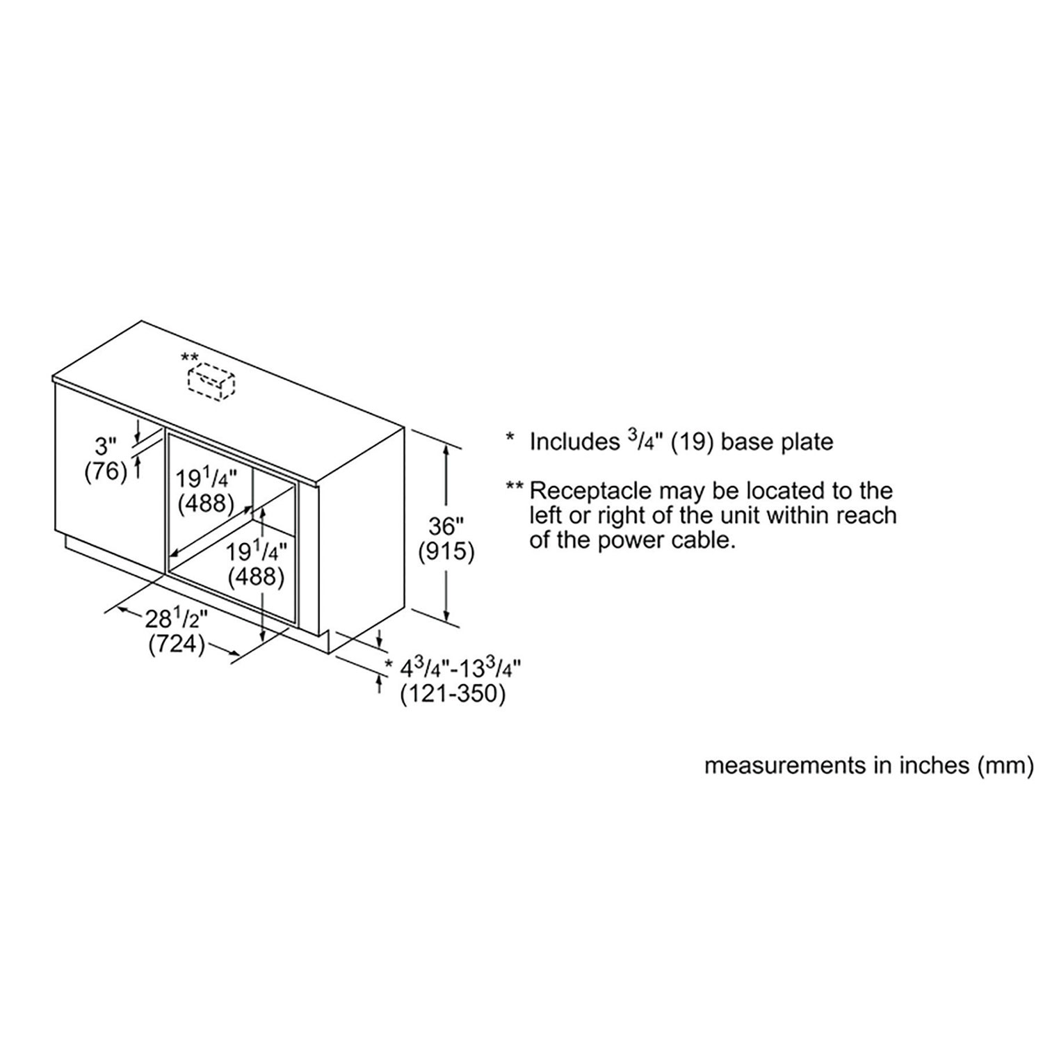 Four à micro-ondes encastrable de 30 po de Bosch - Acier inoxydable