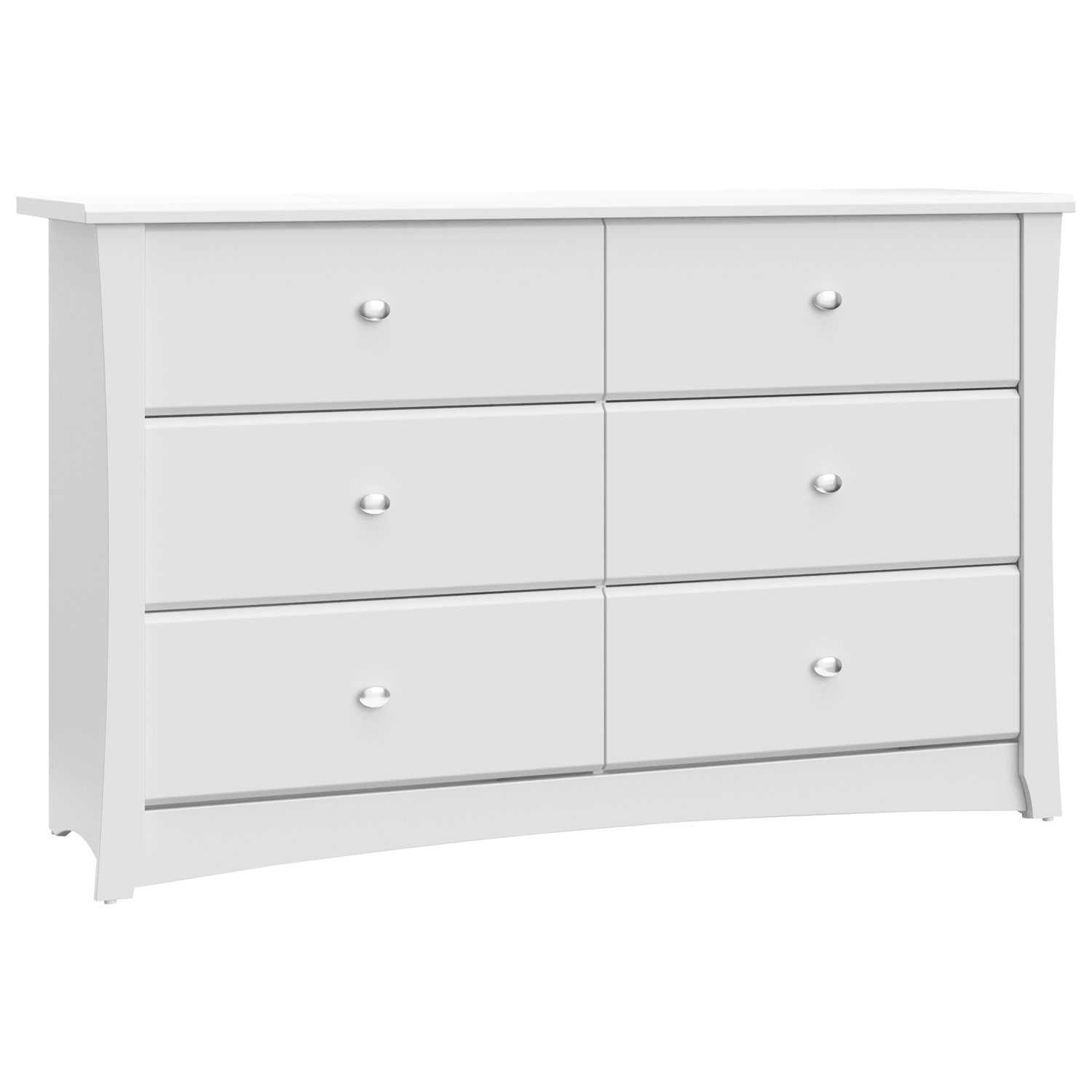 Storkcraft Crescent 6-Drawer Nursery Dresser-White