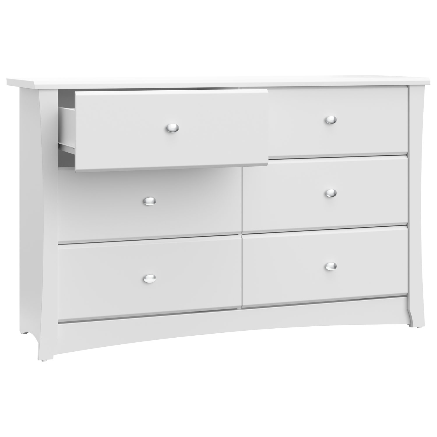 Storkcraft Crescent 6-Drawer Nursery Dresser-White